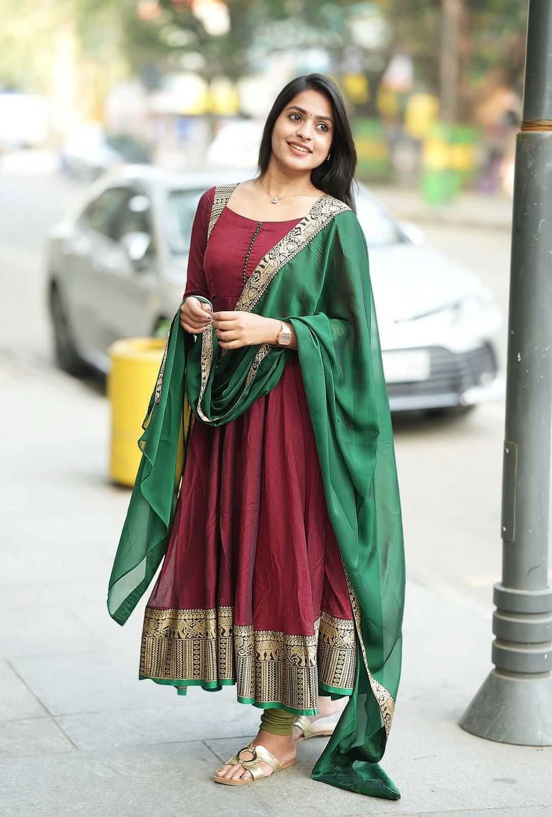 YNF Wholesale Vichitra Silk Fancy Gowns  | Surat Manufacturer