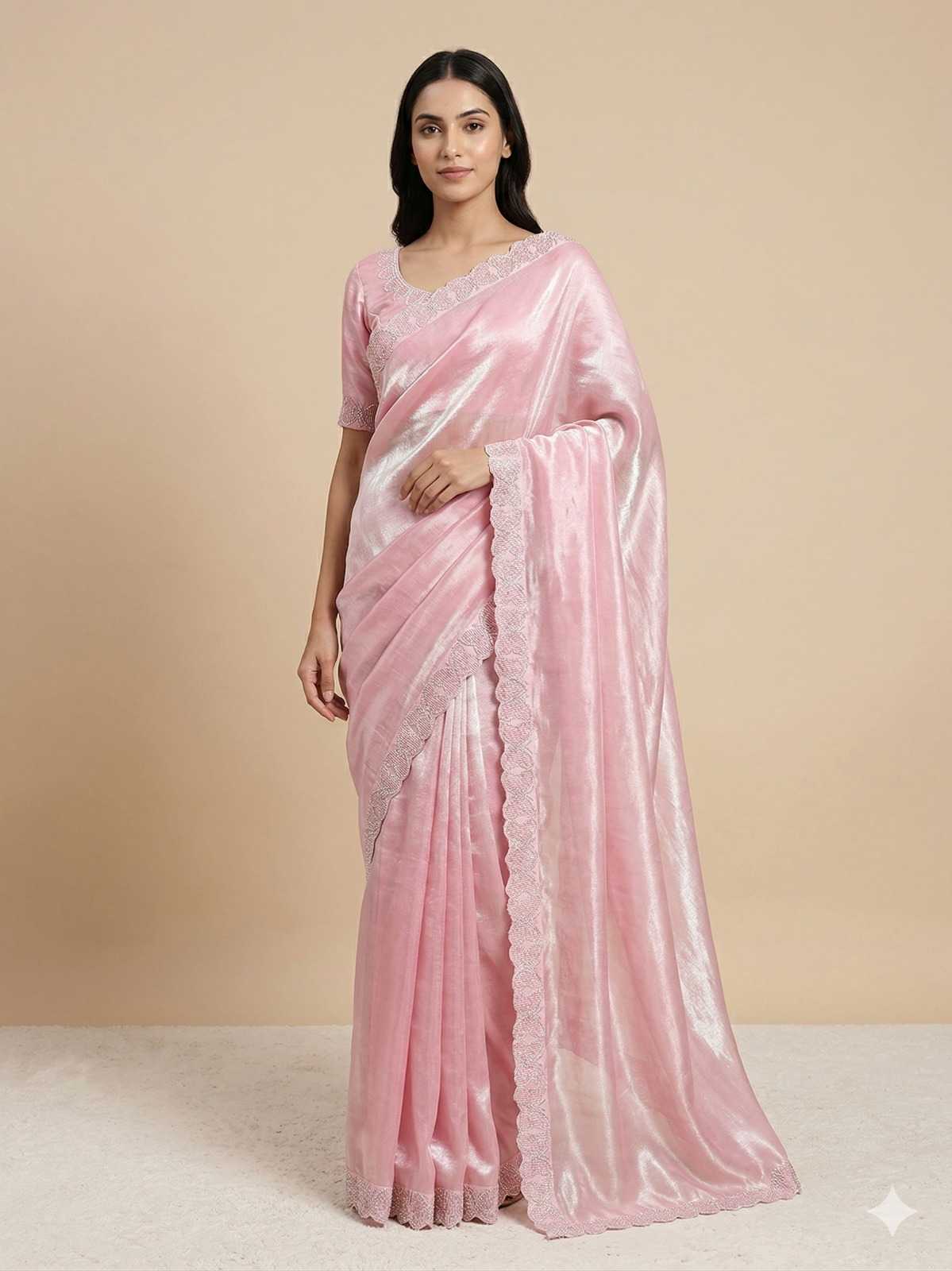 YNF Wholesale Space Silk Party Wear Silk Sarees  | Surat Manufacturer