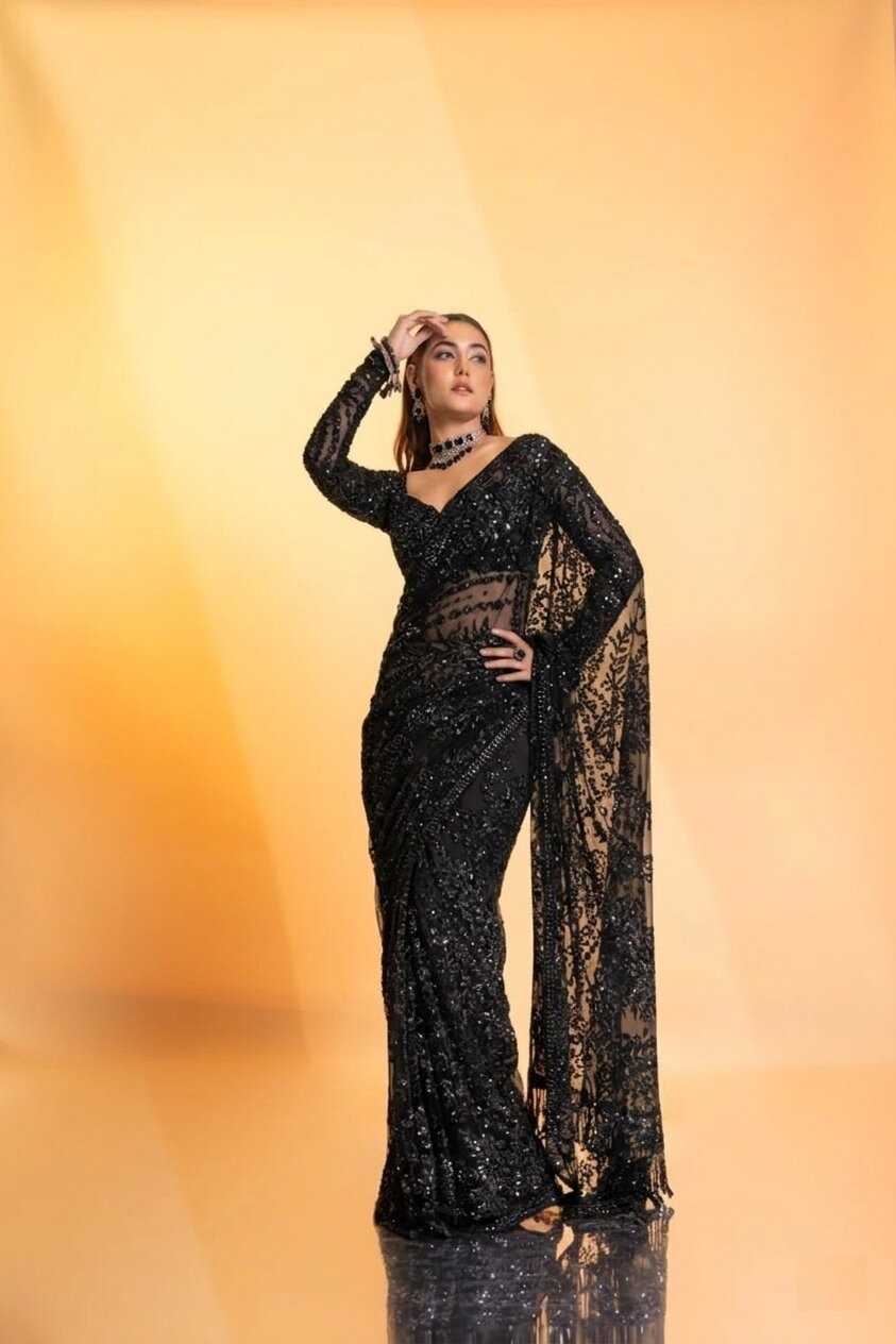 YNF Wholesale Butterfly Net Sequence Sarees  | Surat Manufacturer