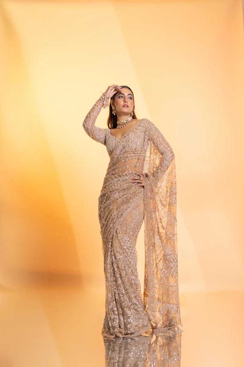 YNF Wholesale Butterfly Net Sequence Sarees  | Surat Manufacturer