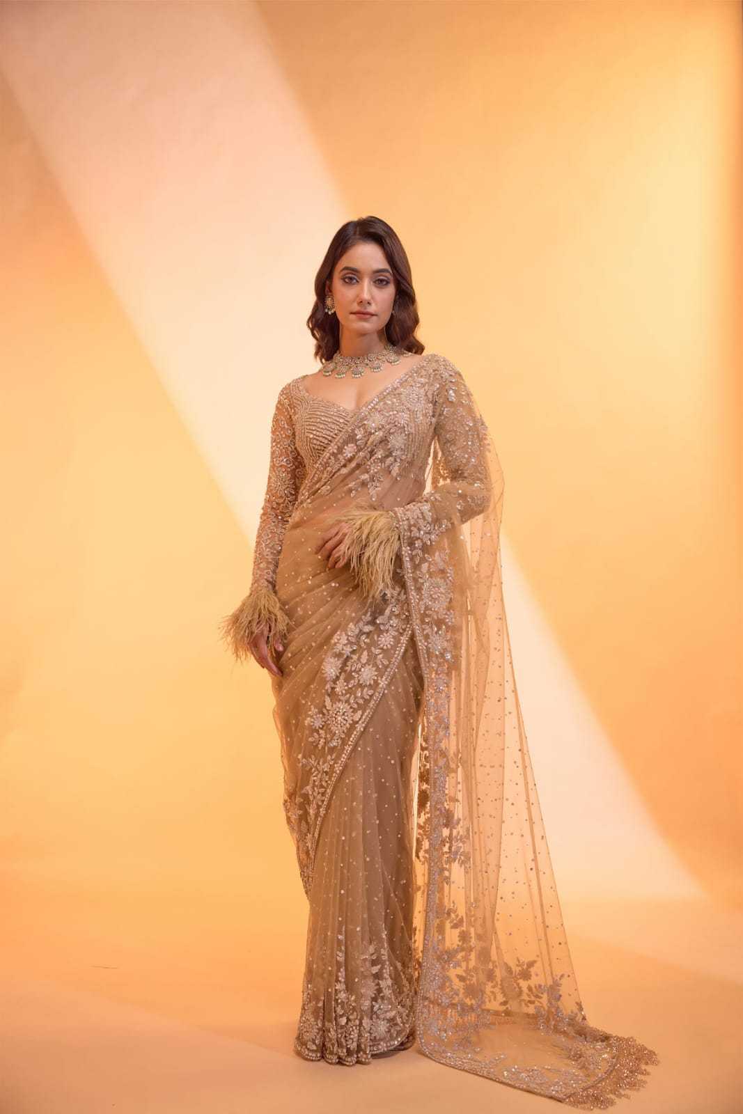 YNF Wholesale Butterfly Net Sequence Sarees  | Surat Manufacturer