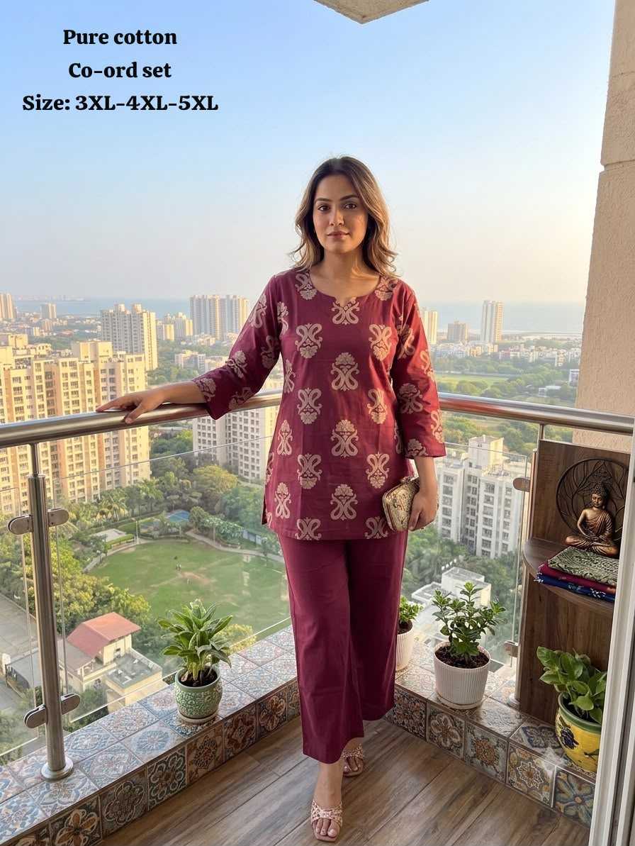 YNF Wholesale Pure Cotton Co-ord Set  | Surat Manufacturer