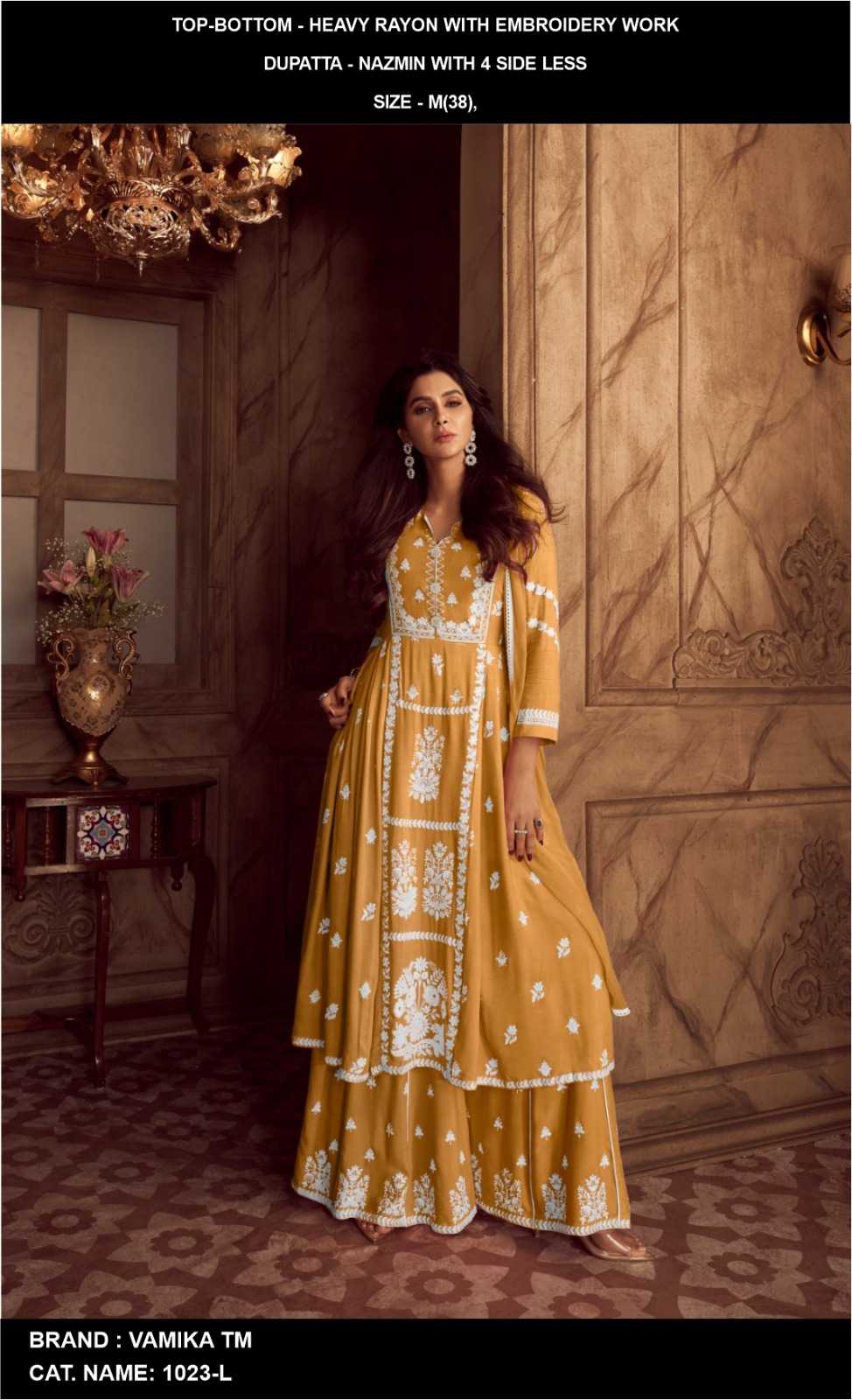 YNF Wholesale Heavy Rayon Palazzo Suit  | Surat Manufacturer
