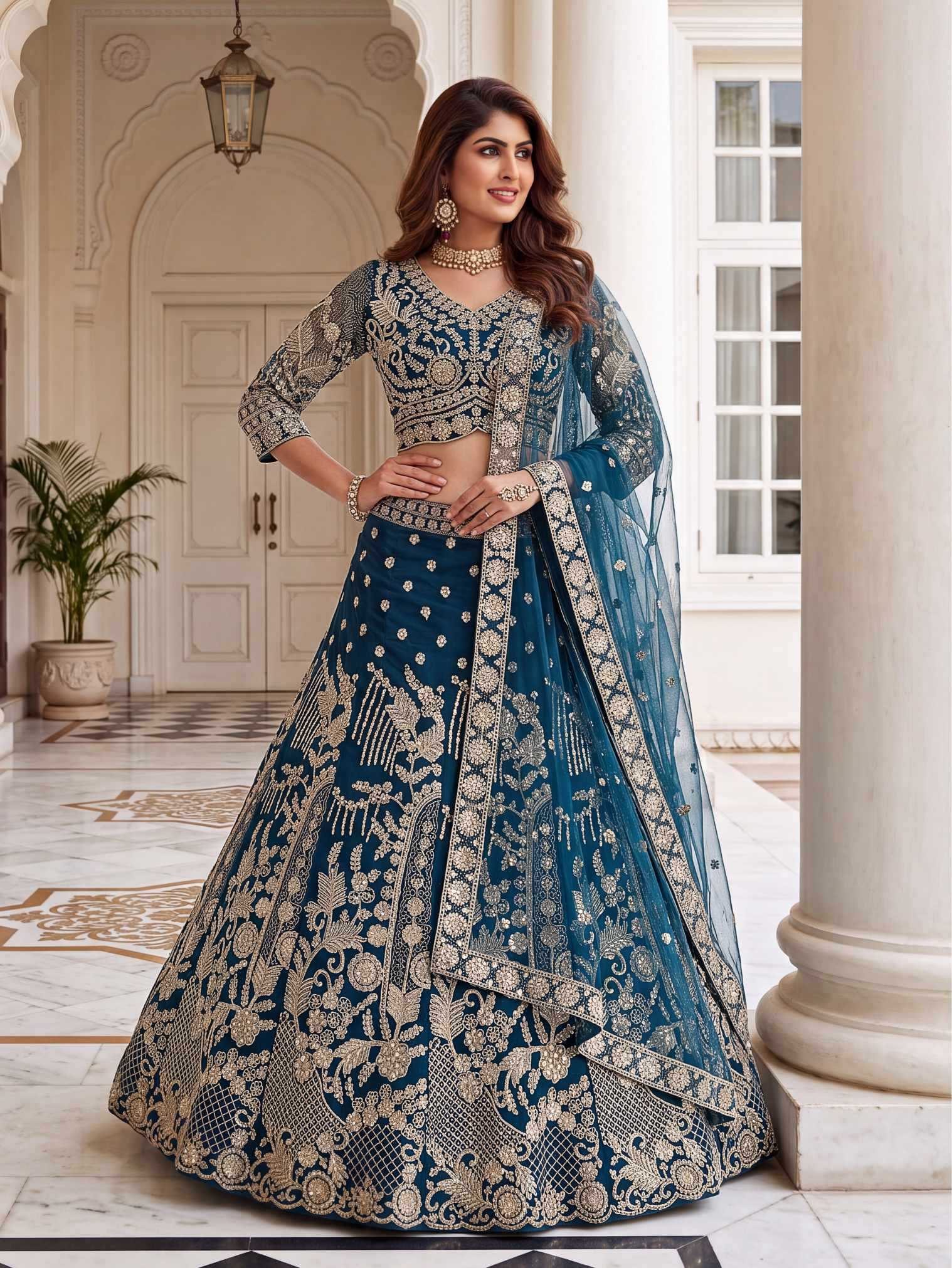 YNF Wholesale Butterfly Net Net Fancy Lehenga  | Surat Manufacturer