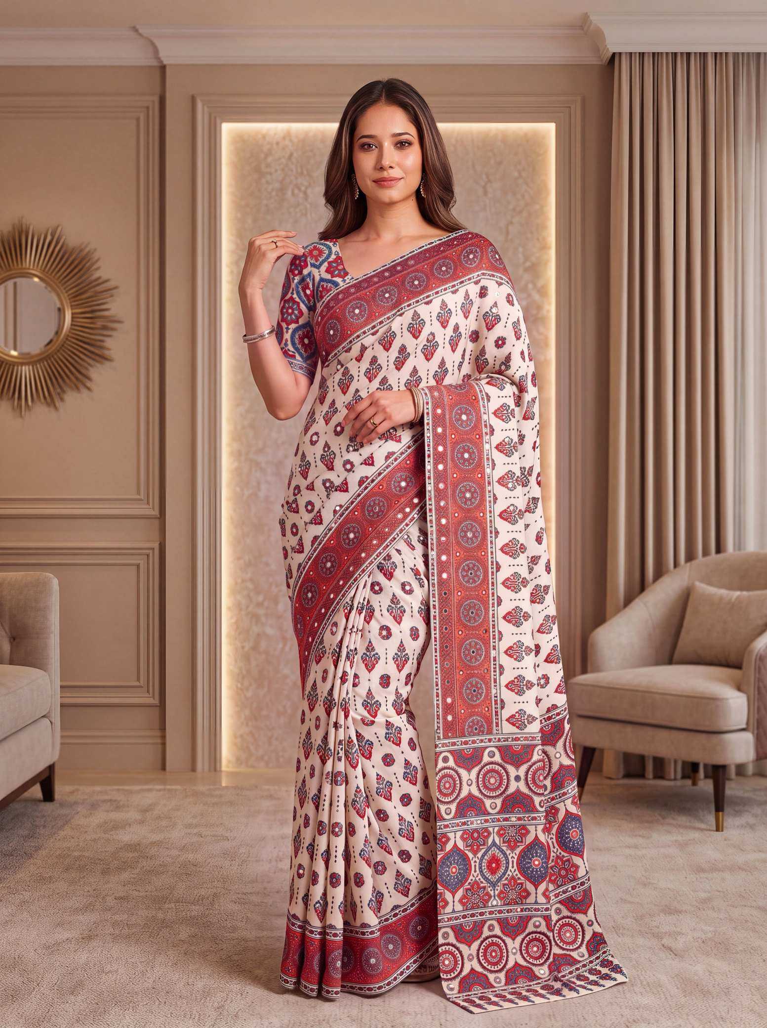 YNF Wholesale Crepe Silk Printed Silk Saree  | Surat Manufacturer