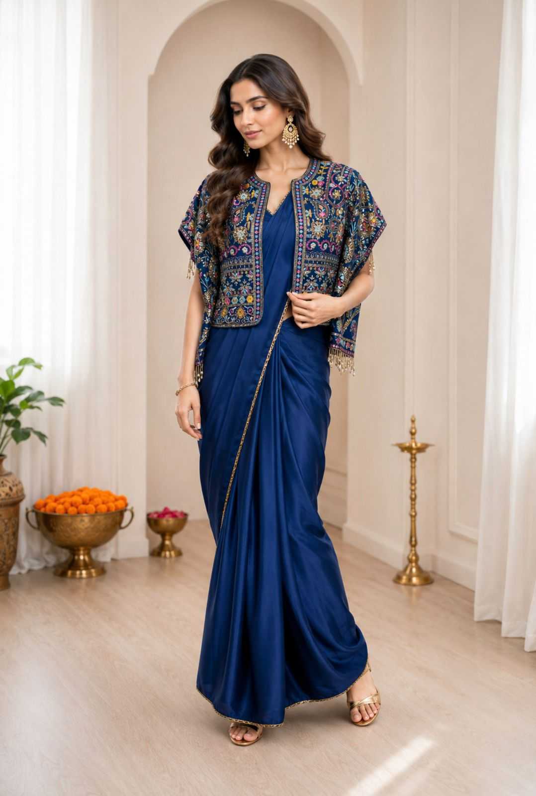 Keevaa Exporter KESH558 67 Crepe Silk Tissue Silk Saree - YNF Online