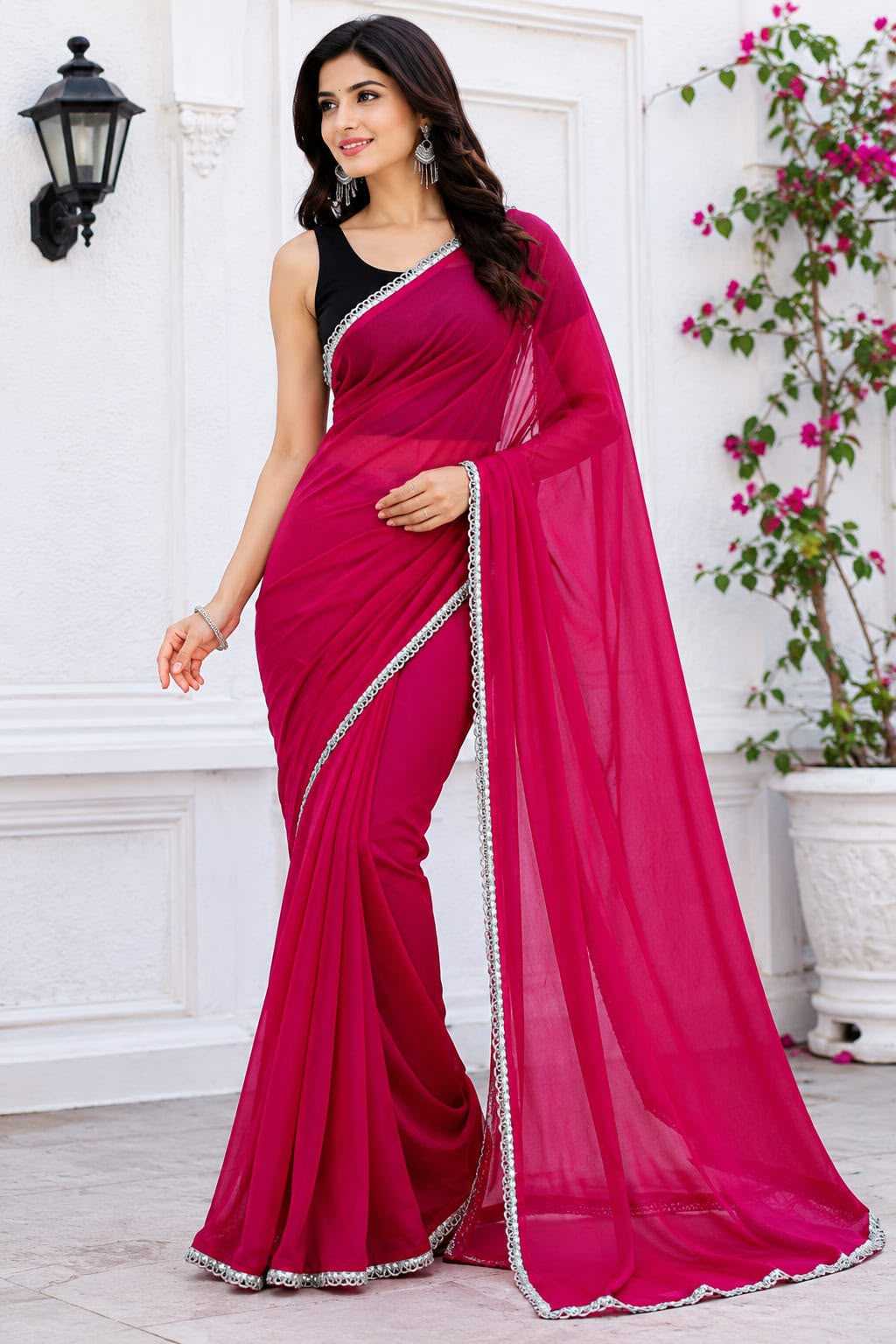 YNF Wholesale Georgette Ready To Wear Sarees  | Surat Manufacturer