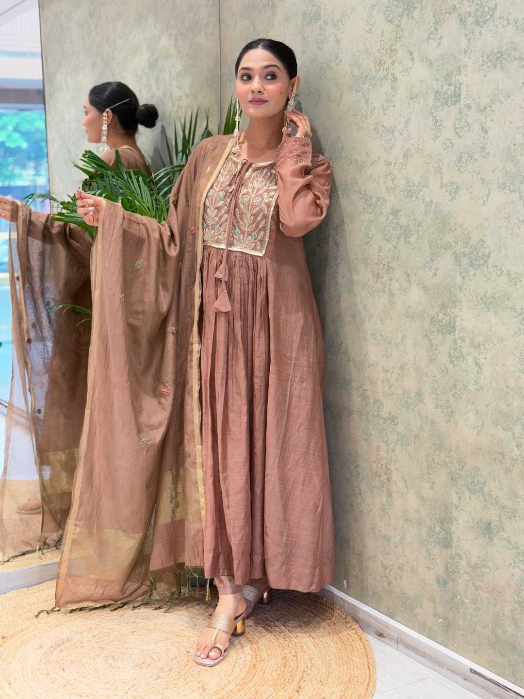 YNF Wholesale Chanderi Soft Designer Kurtis  | Surat Manufacturer