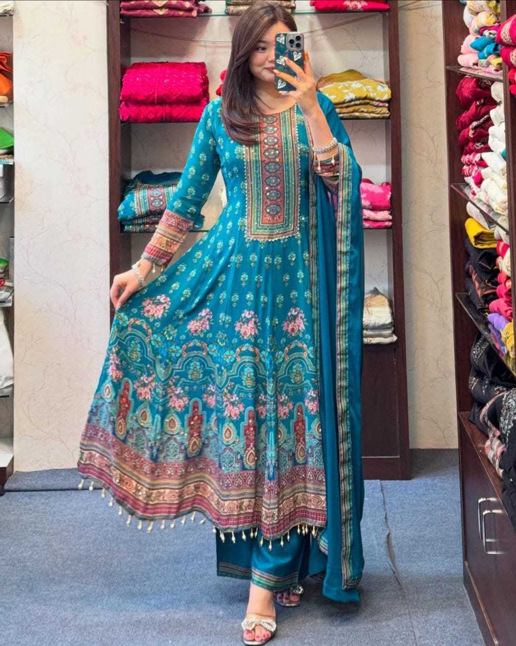 YNF Wholesale Chinon Anarkali Suits  | Surat Manufacturer