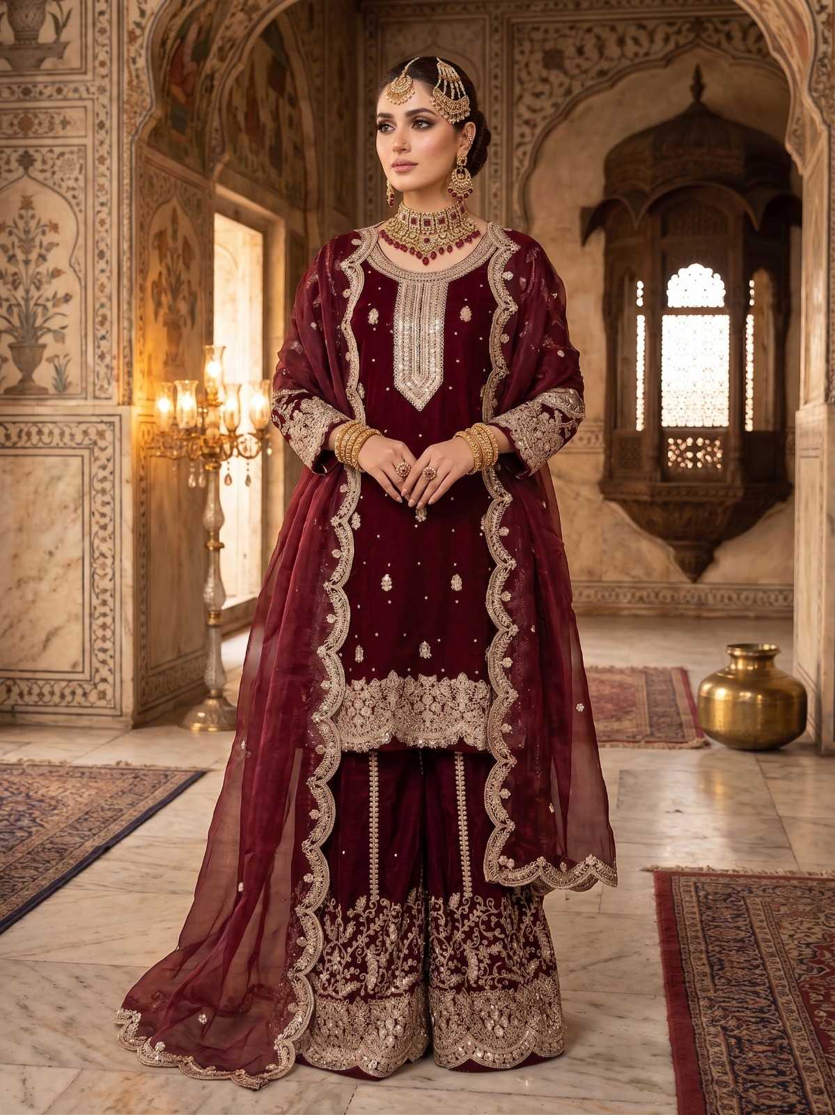 YNF Wholesale Heavy Silk Sharara Salwar Suits  | Surat Manufacturer