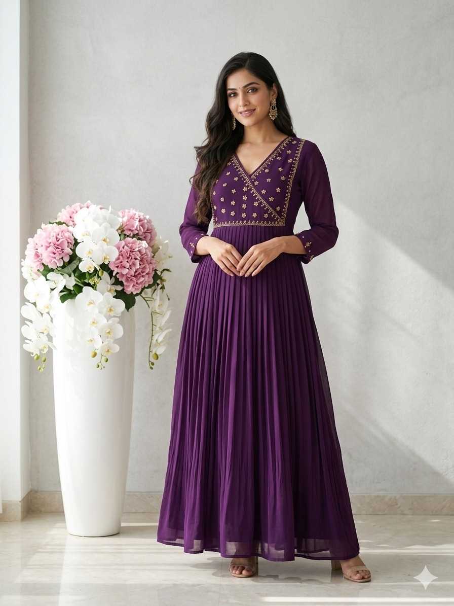YNF Wholesale Georgette Anarkali Kurtis  | Surat Manufacturer