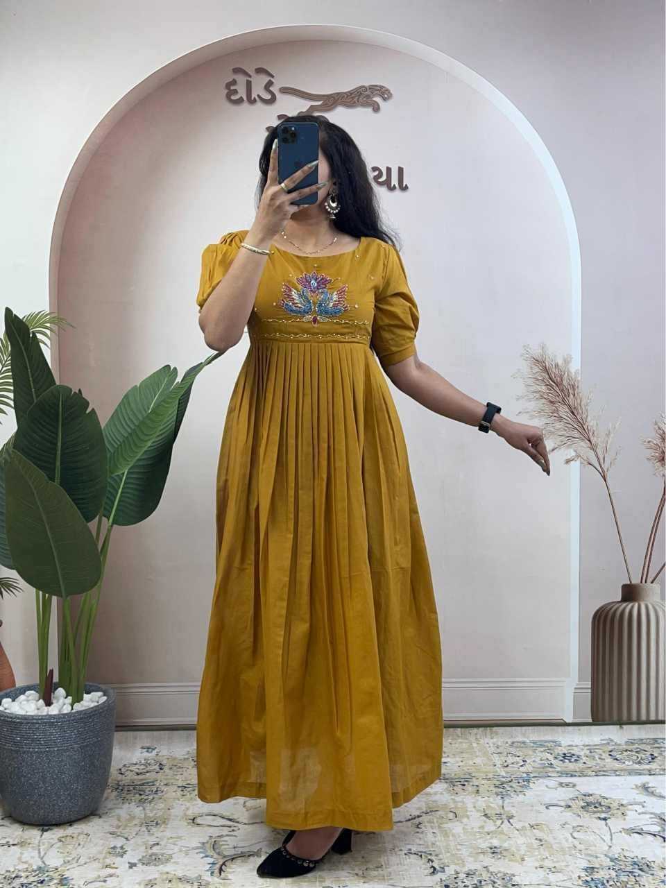 YNF Wholesale Cotton Printed Gowns  | Surat Manufacturer