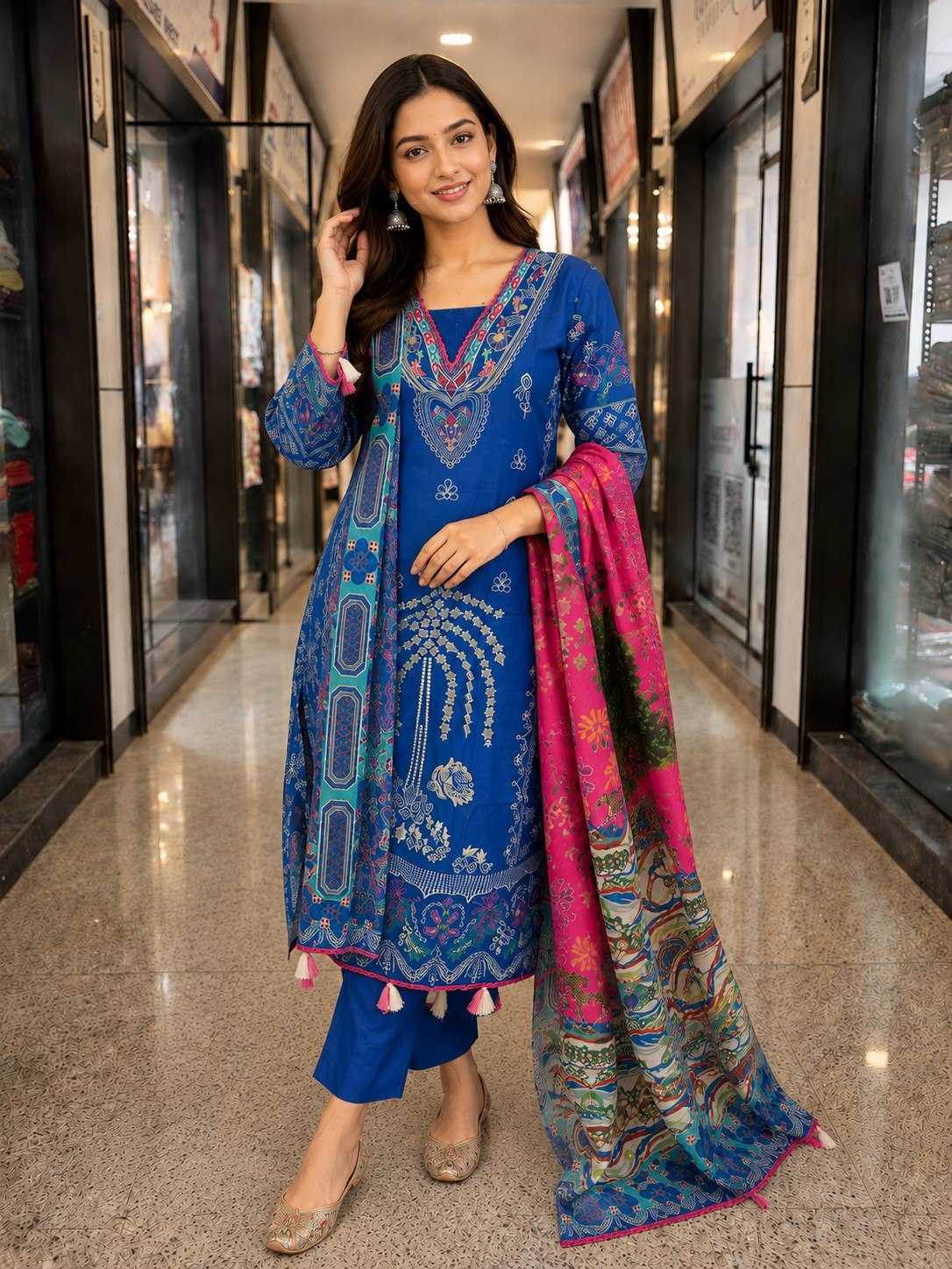 YNF Wholesale Russian Silk Ladies Silk Suit  | Surat Manufacturer