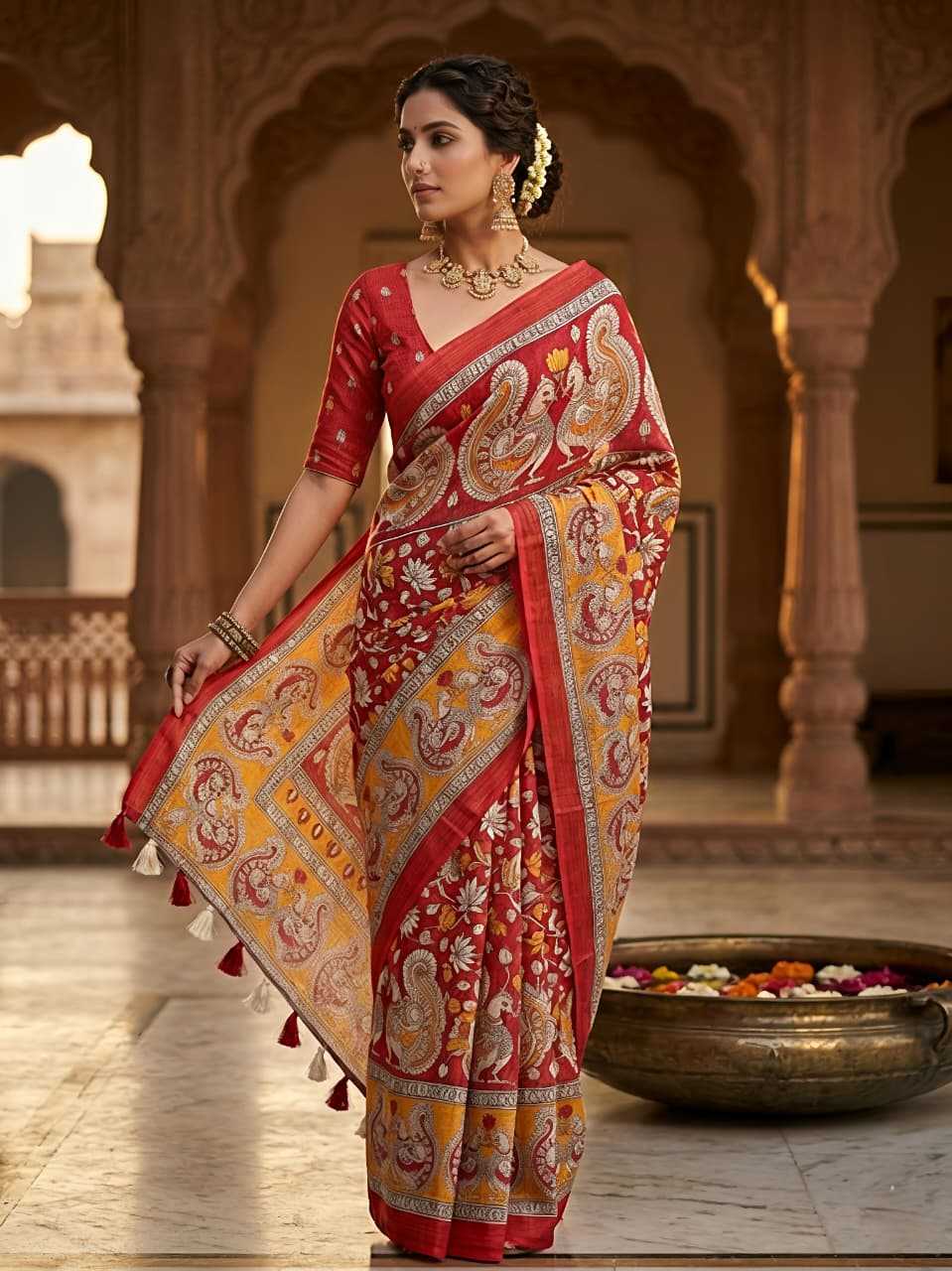 YNF Wholesale Kota Chex Printed Sarees  | Surat Manufacturer