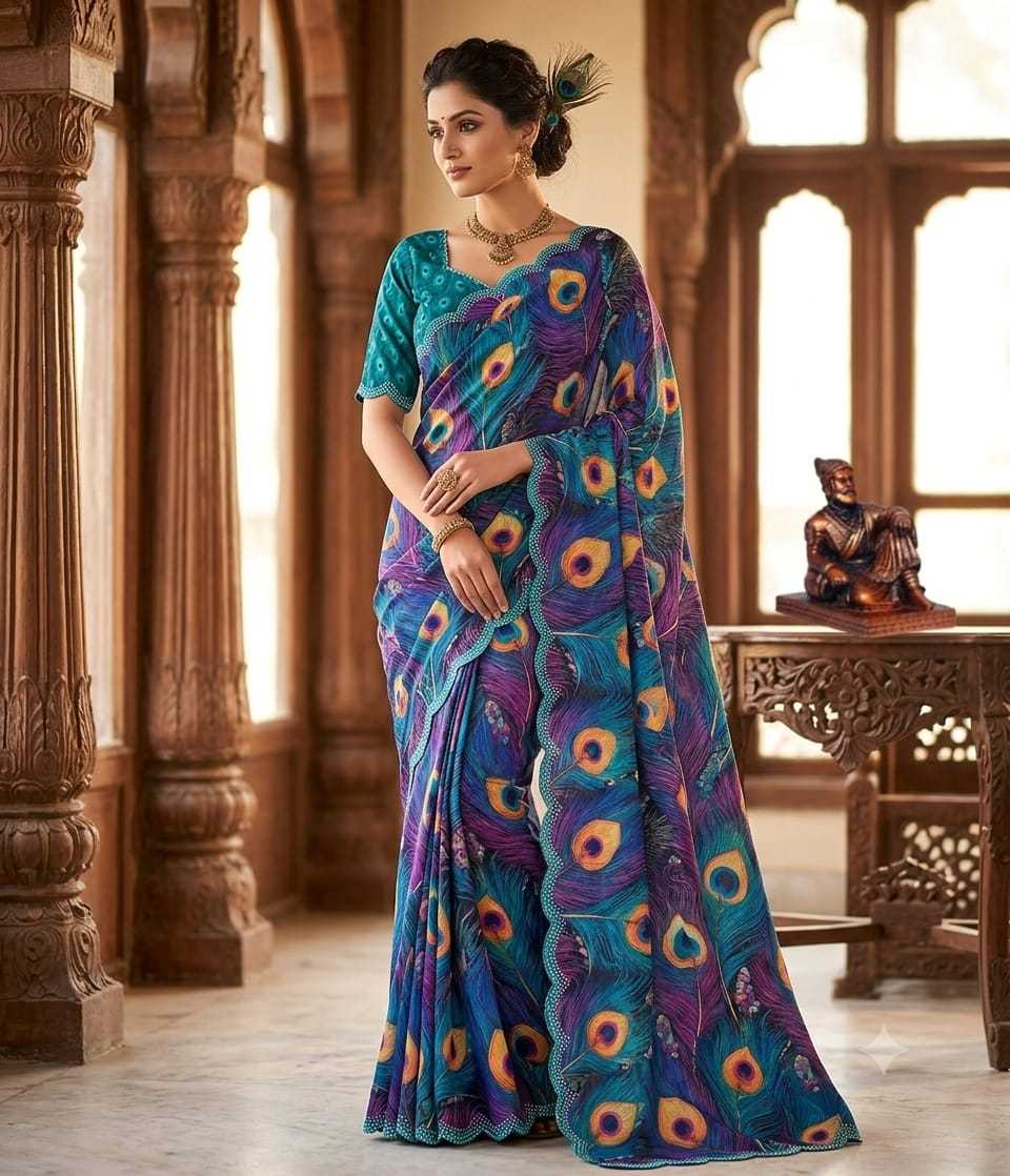 YNF Wholesale Georgette Printed Sarees  | Surat Manufacturer