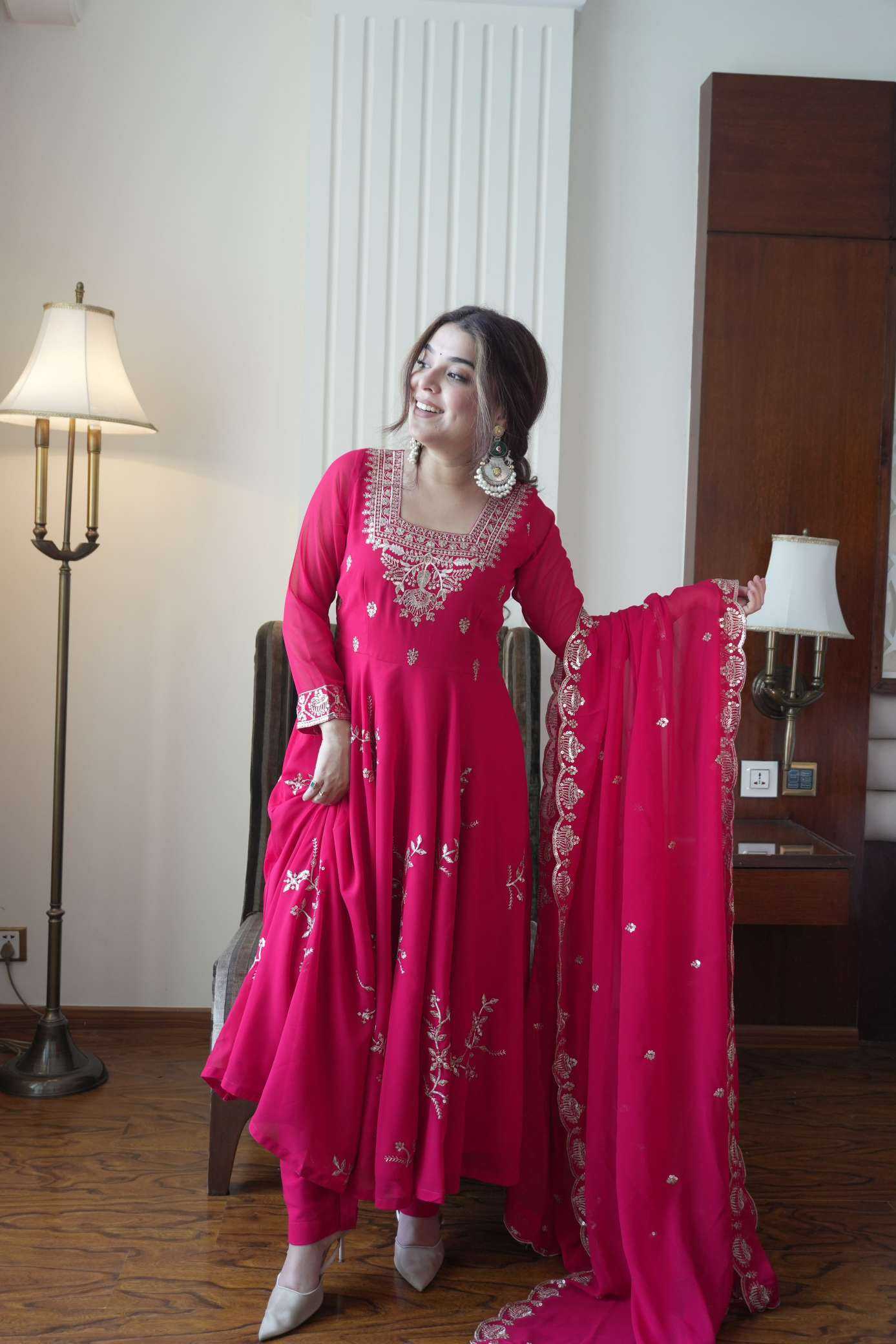 YNF Wholesale Faux Georgette Designer Kurtis  | Surat Manufacturer