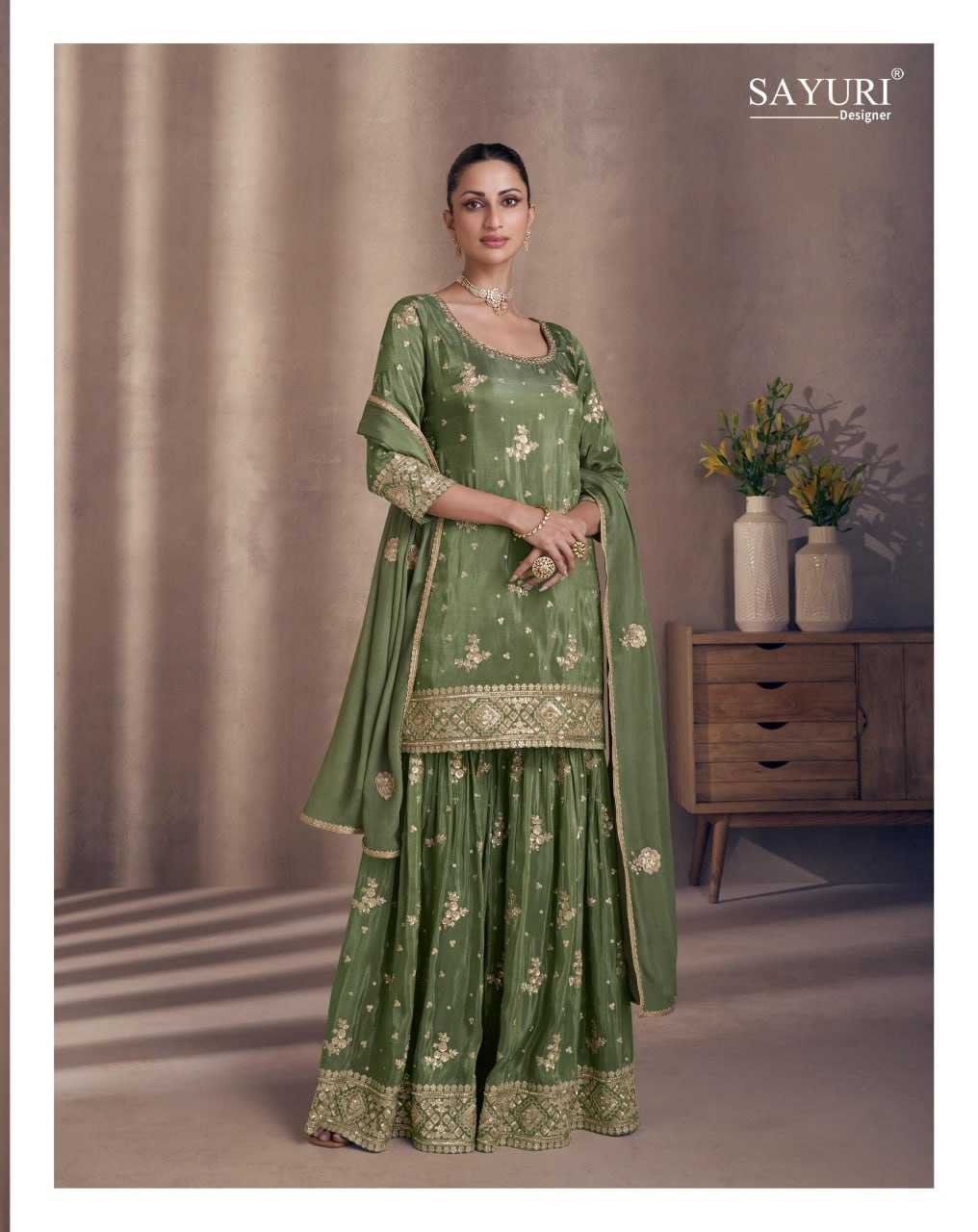 YNF Wholesale Chinon Embroidery Suits KESH704 SAYURI TIYARA | Surat Manufacturer