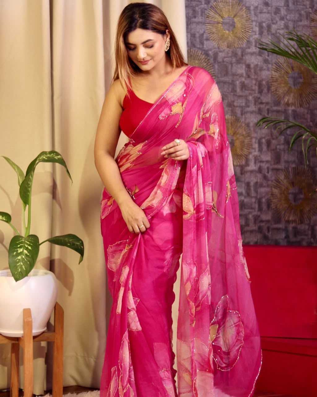 YNF Wholesale Chiffon Printed Sarees  | Surat Manufacturer