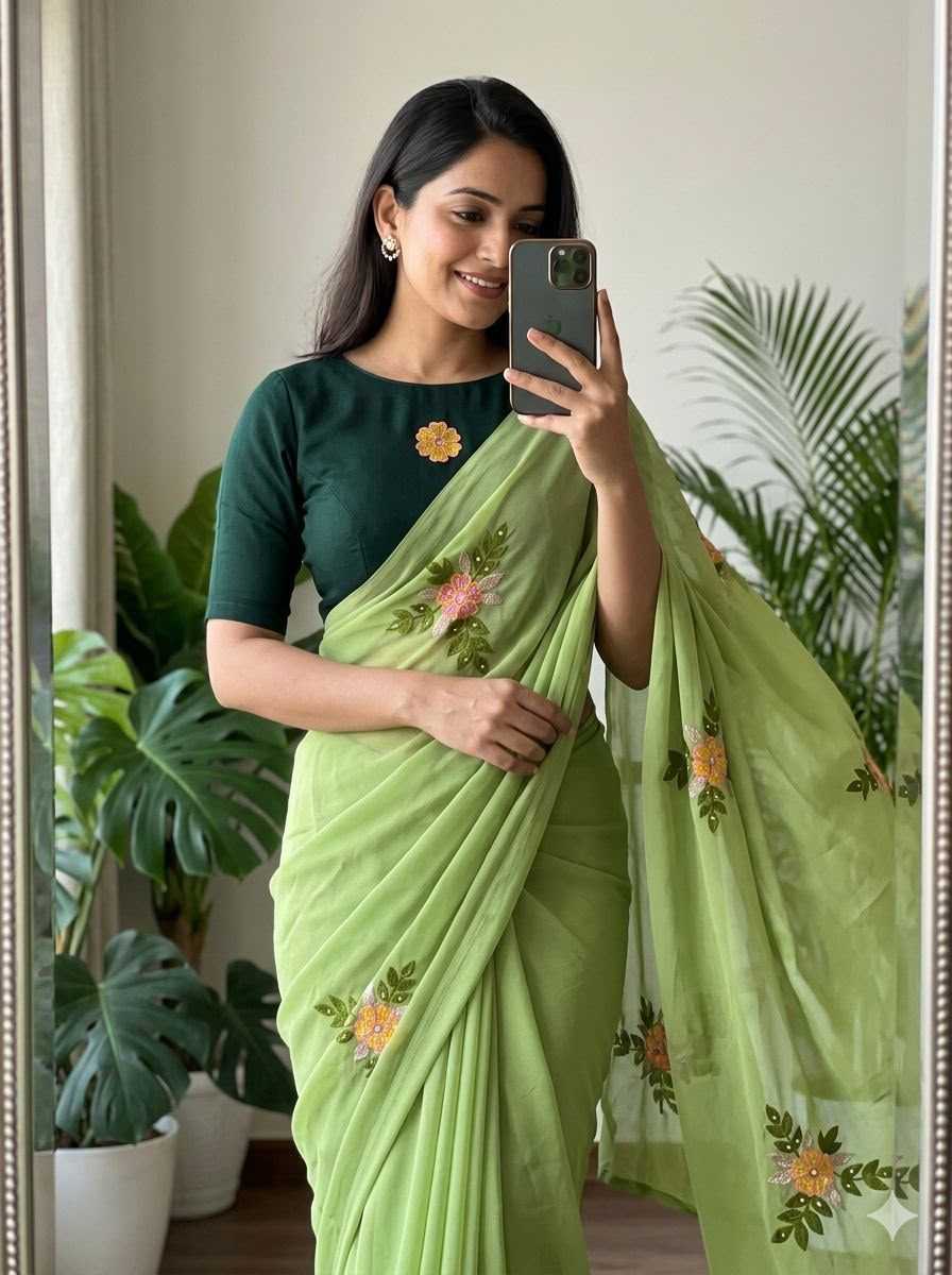 YNF Wholesale Georgette Party Wear Sarees  | Surat Manufacturer