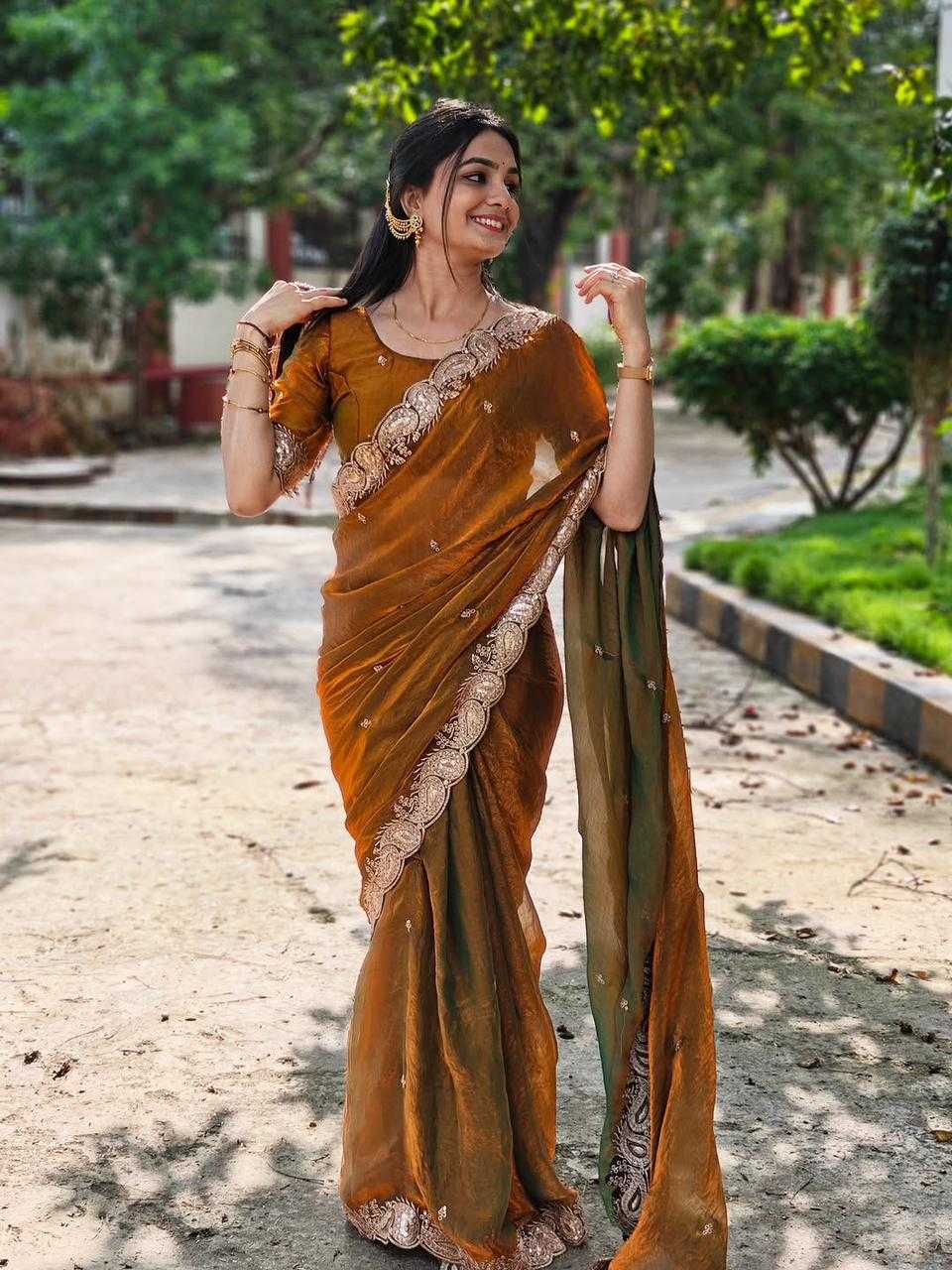 YNF Wholesale Chiffon Party Wear Sarees  | Surat Manufacturer