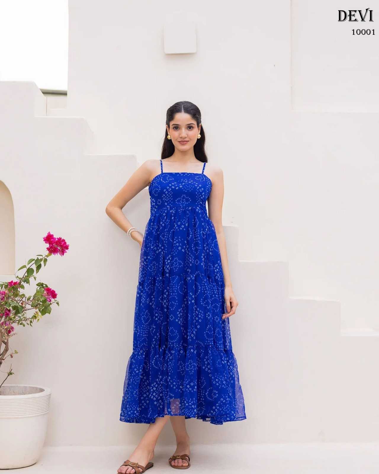 YNF Wholesale Faux Georgette Printed Gowns  | Surat Manufacturer