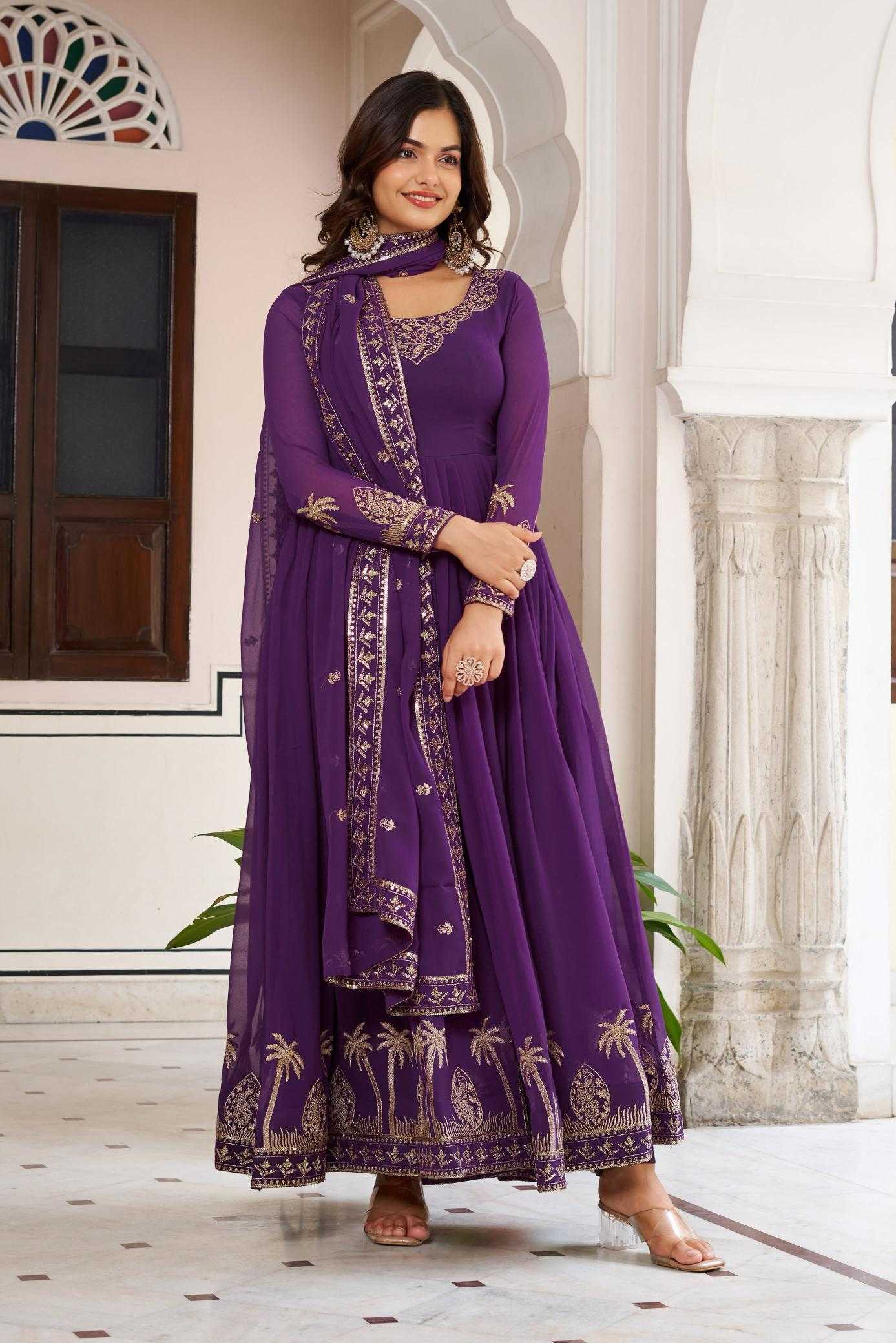 YNF Wholesale Faux Georgette Georgette Gown  | Surat Manufacturer