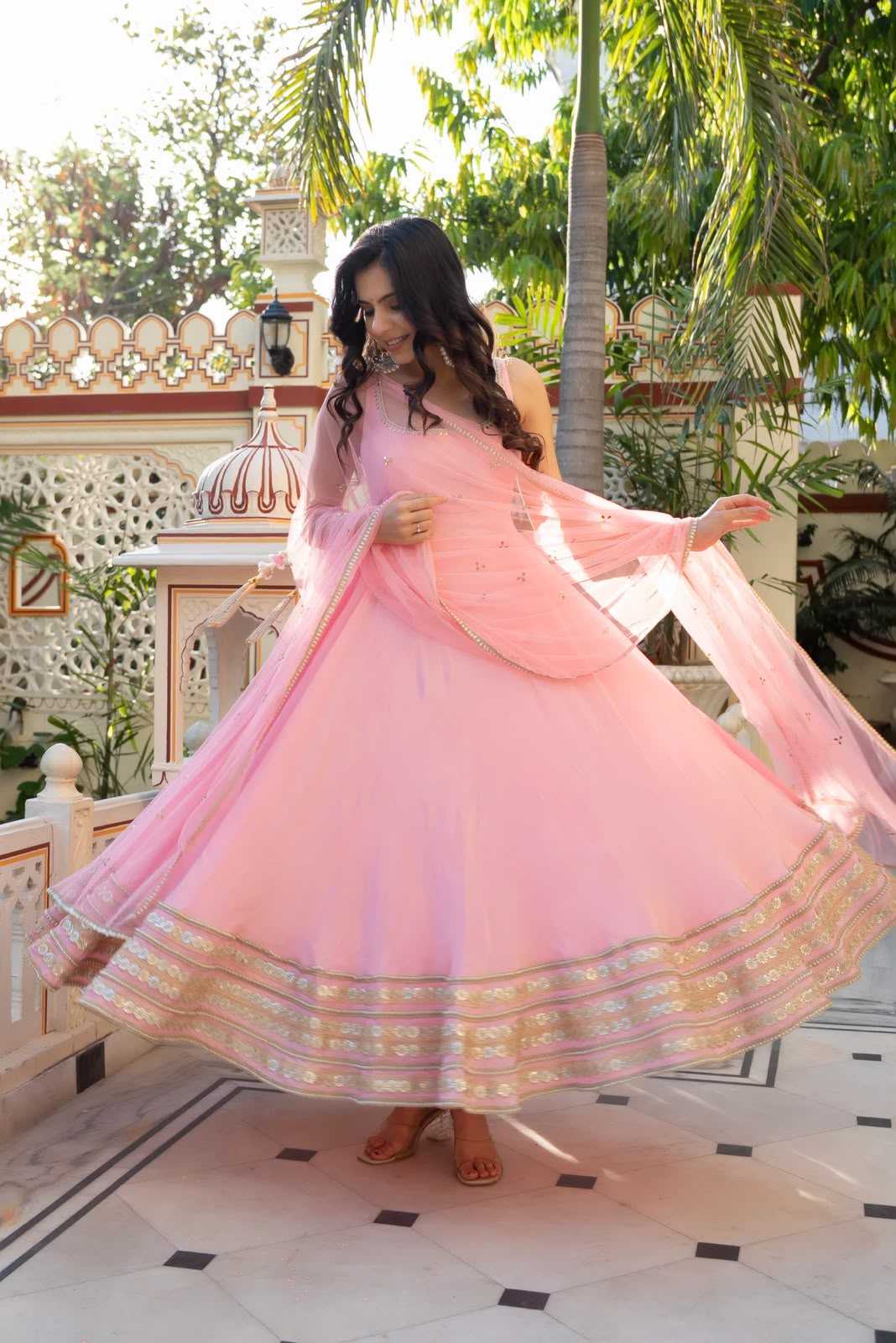 YNF Wholesale Crepe Anarkali Gown  | Surat Manufacturer