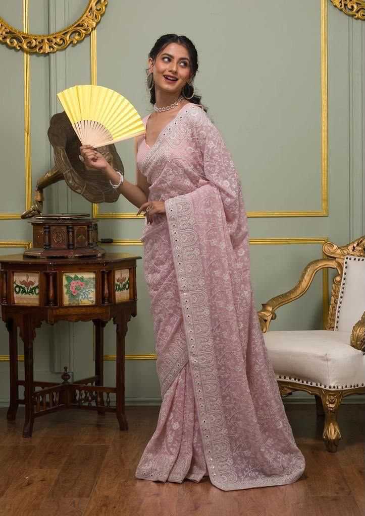 YNF Wholesale Georgette Georgette Sarees  | Surat Manufacturer