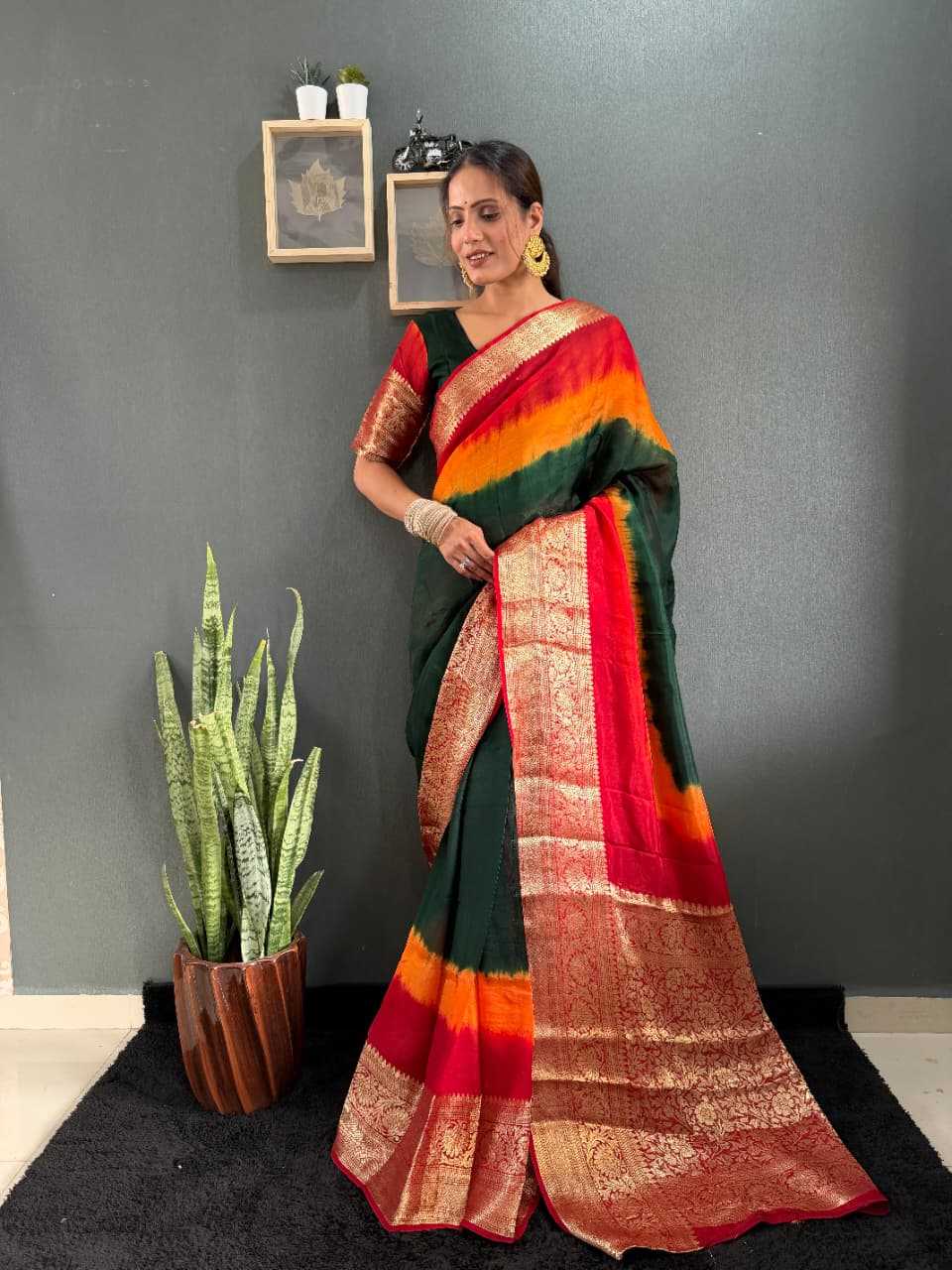 YNF Wholesale Dola Silk Saree Gown  | Surat Manufacturer
