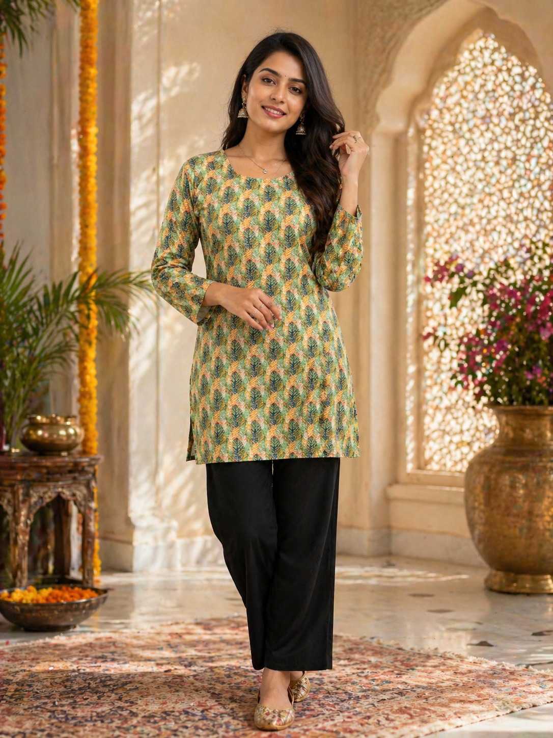 YNF Wholesale Heavy Rayon Short Kurtis  | Surat Manufacturer