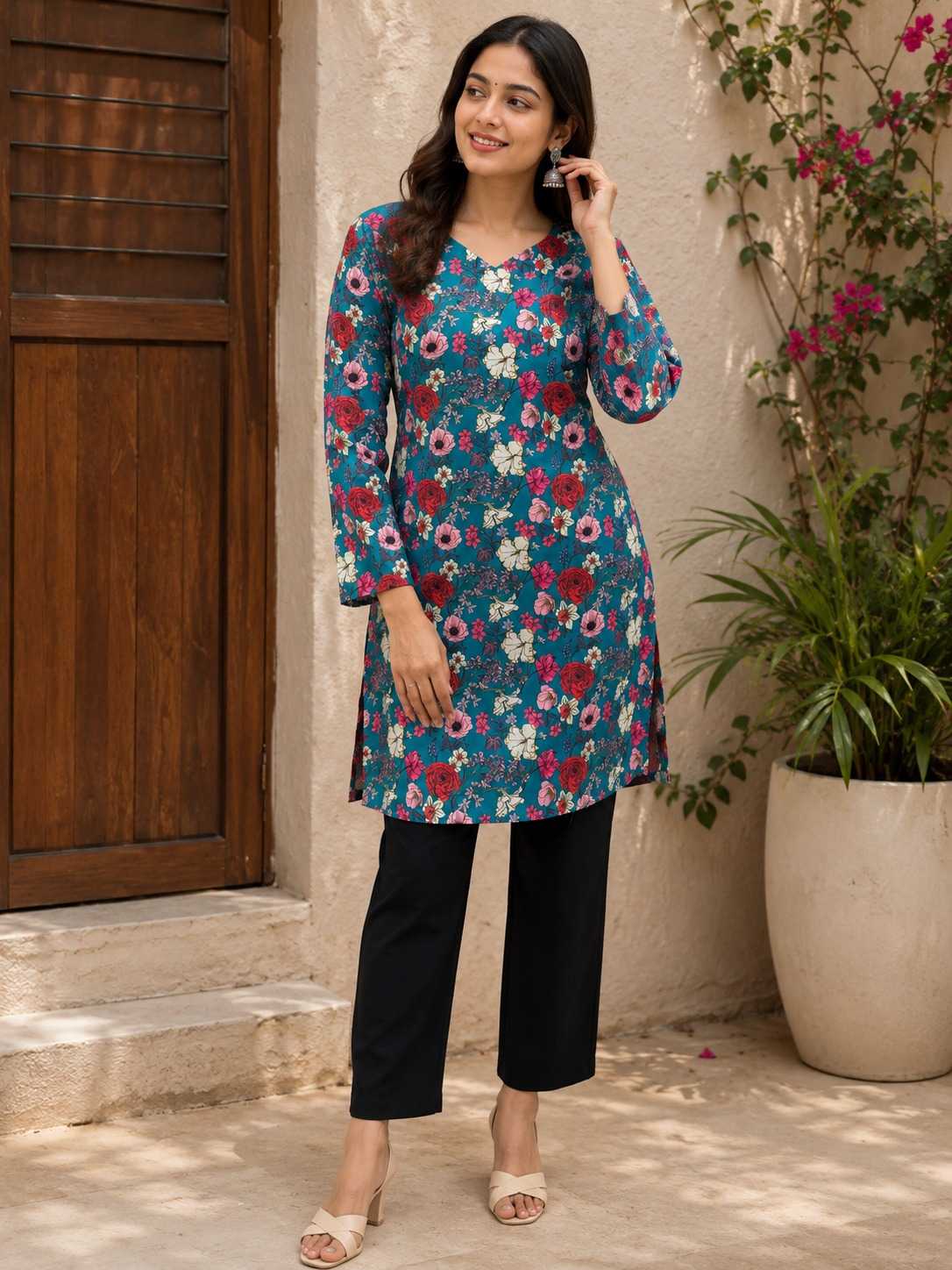 YNF Wholesale Heavy Rayon Printed Kurtis  | Surat Manufacturer