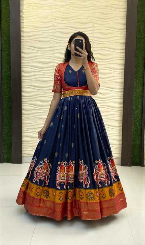 YNF Wholesale Dola Silk Printed Gowns  | Surat Manufacturer