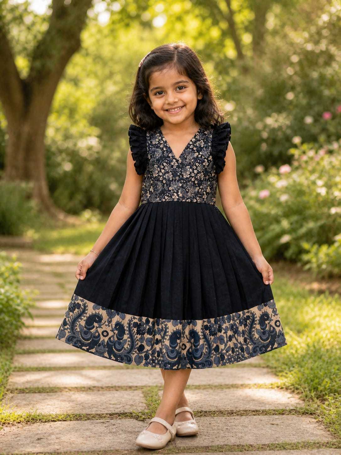 YNF Wholesale Cotton Kids Gown  | Surat Manufacturer