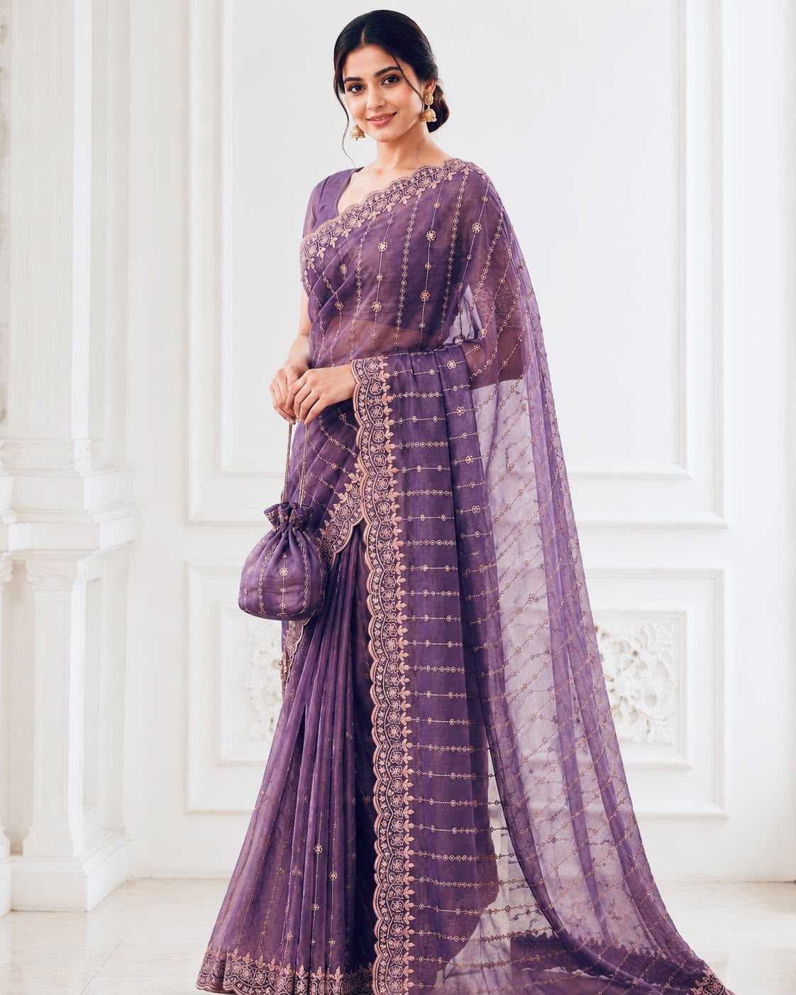 YNF Wholesale Dull Moss Designer Sarees | Surat Manufacturer