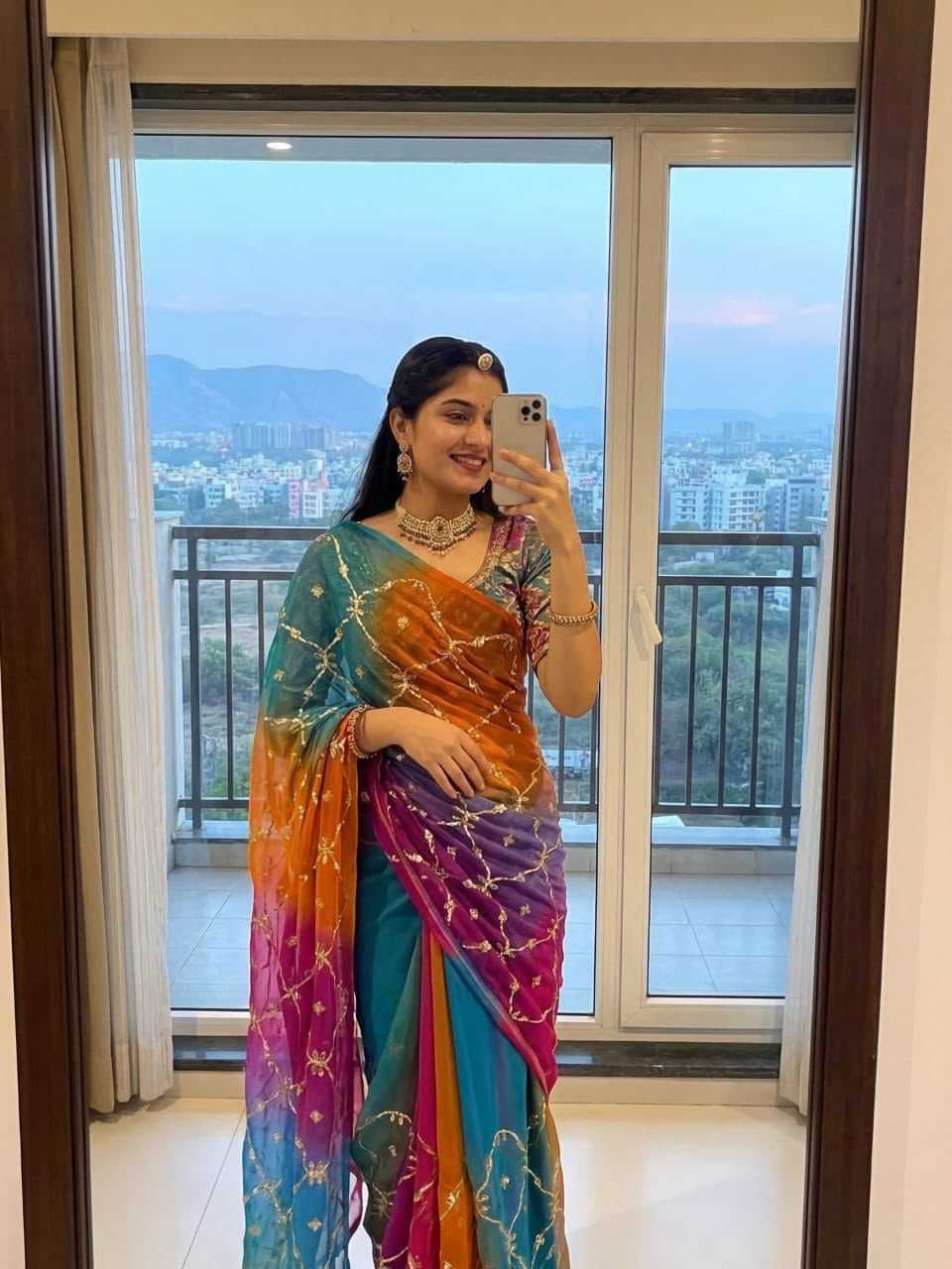 YNF Wholesale Georgette Designer Sarees | Surat Manufacturer