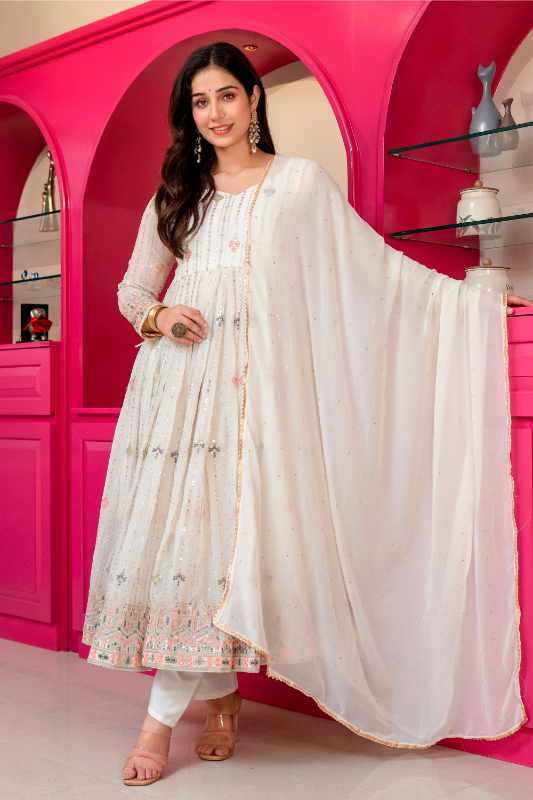YNF Wholesale Faux Blooming Embroidery Suits  | Surat Manufacturer