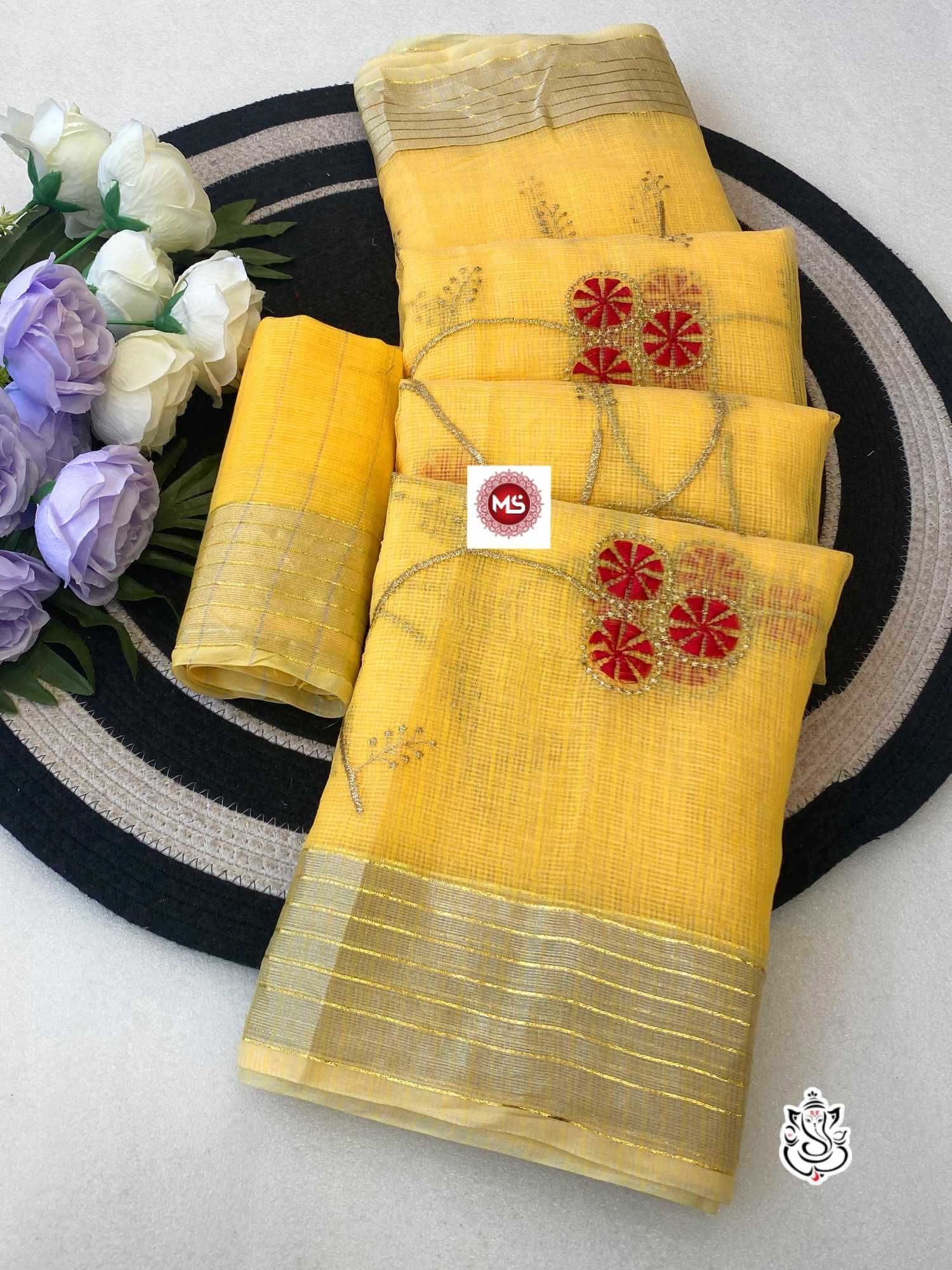 YNF Wholesale Cotton Fancy Sarees KESH125 Kanchan | Surat Manufacturer