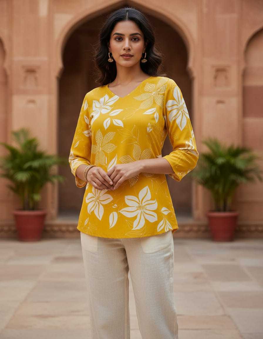 YNF Wholesale Rayon Printed Kurtis  | Surat Manufacturer