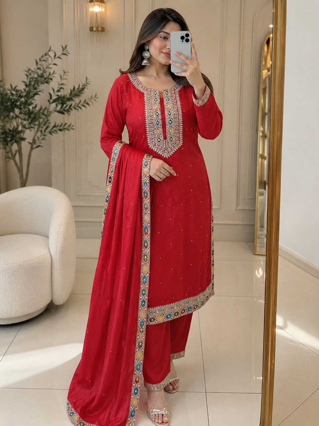 YNF Wholesale Chinon Silk Embroidery Suits  | Surat Manufacturer