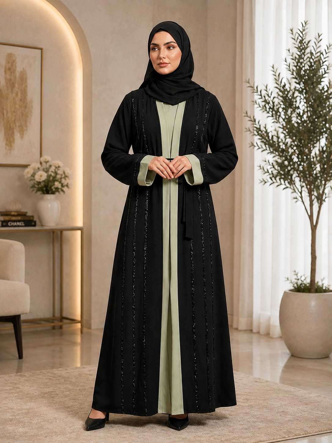 YNF Wholesale Imported Abaya KESH130 Advaita | Surat Manufacturer