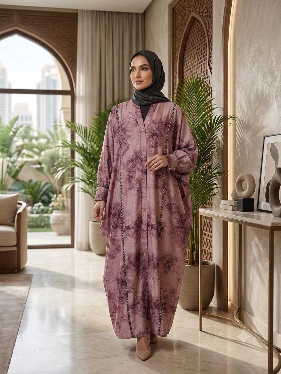 YNF Wholesale Imported Abaya KESH130 Anargha | Surat Manufacturer