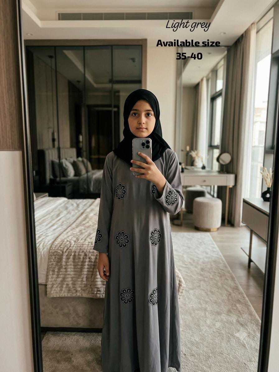 YNF Wholesale Imported Abaya KESH135 KIDS | Surat Manufacturer