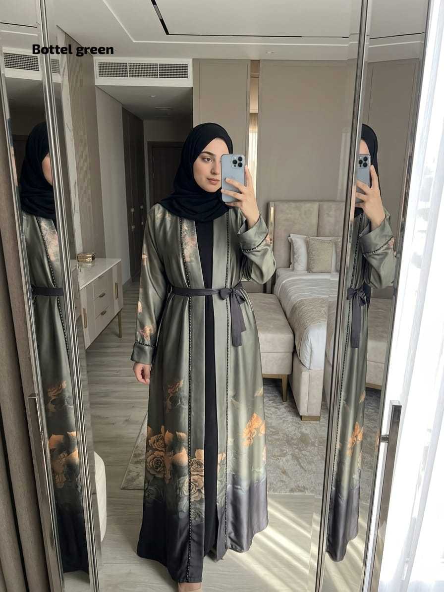 YNF Wholesale Satin Abaya KESH135 Sara | Surat Manufacturer