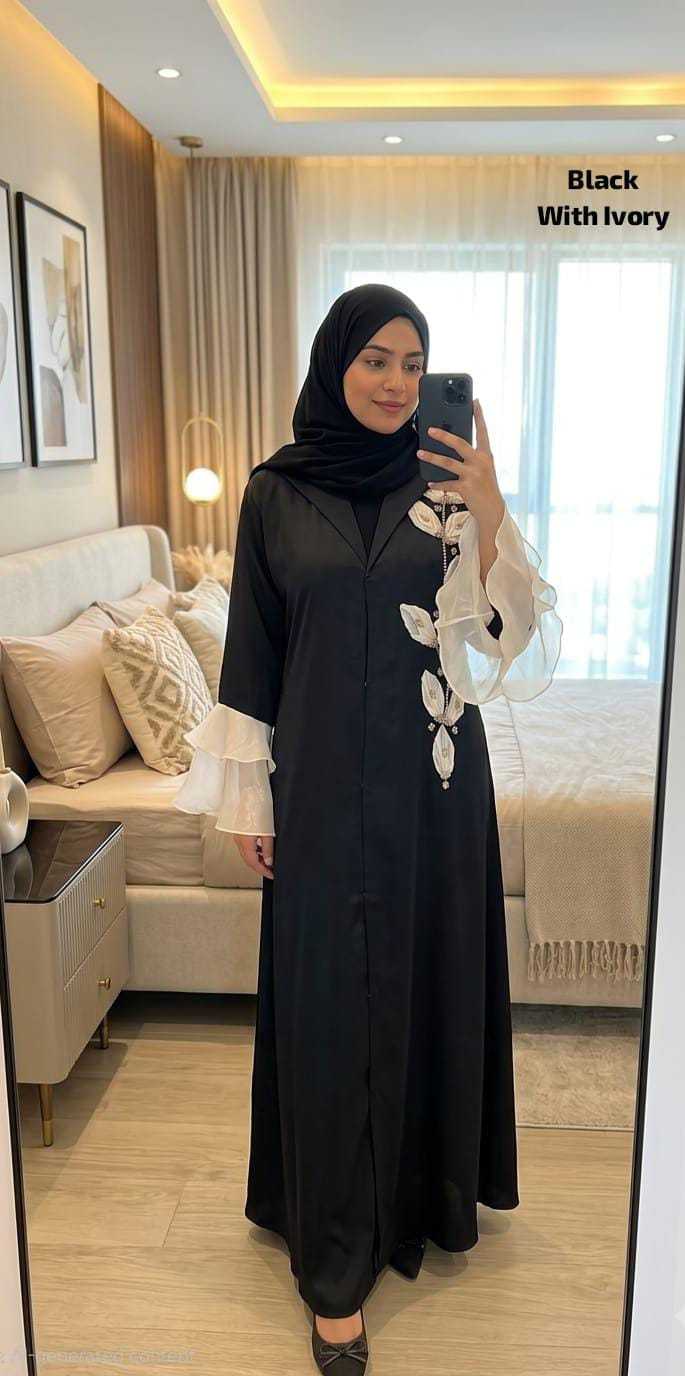 YNF Wholesale Fancy Abaya KESH135 Zara | Surat Manufacturer