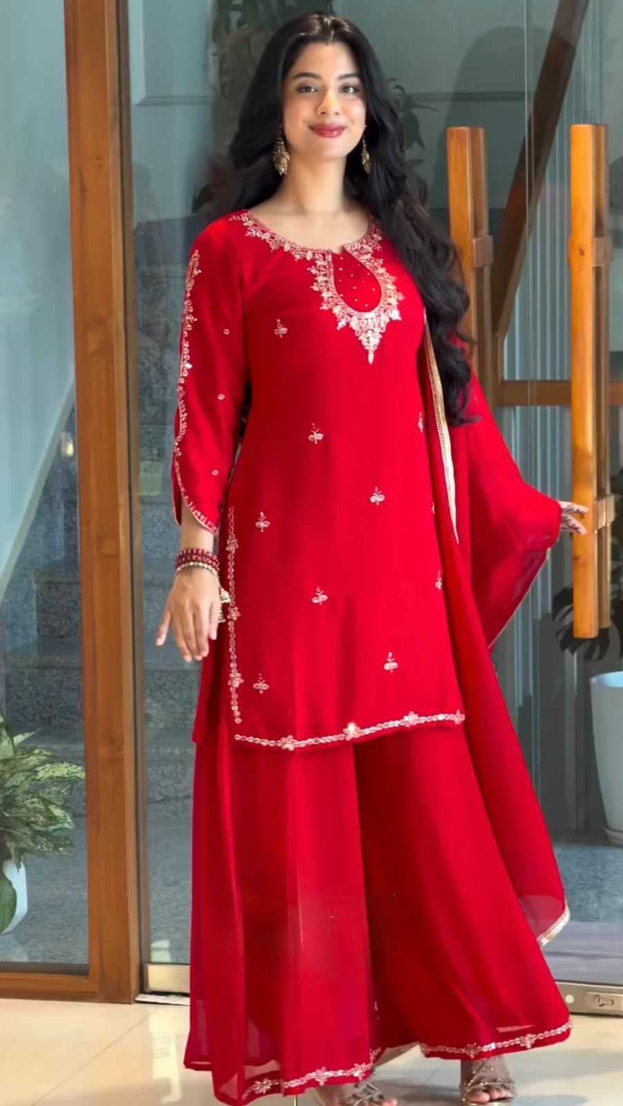 YNF Wholesale Faux Georgette Embroidery Suits  | Surat Manufacturer