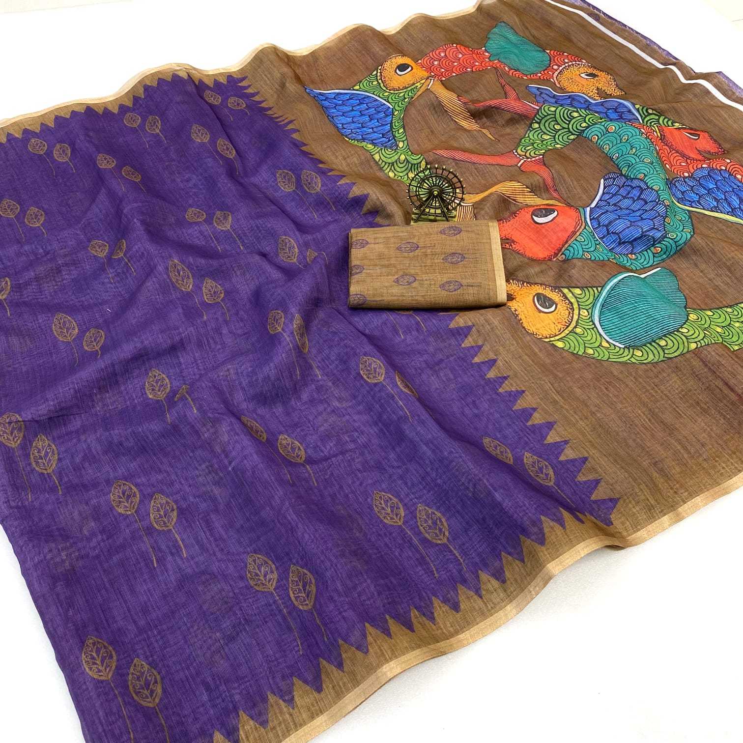 YNF Wholesale Linen Printed Sarees  | Surat Manufacturer