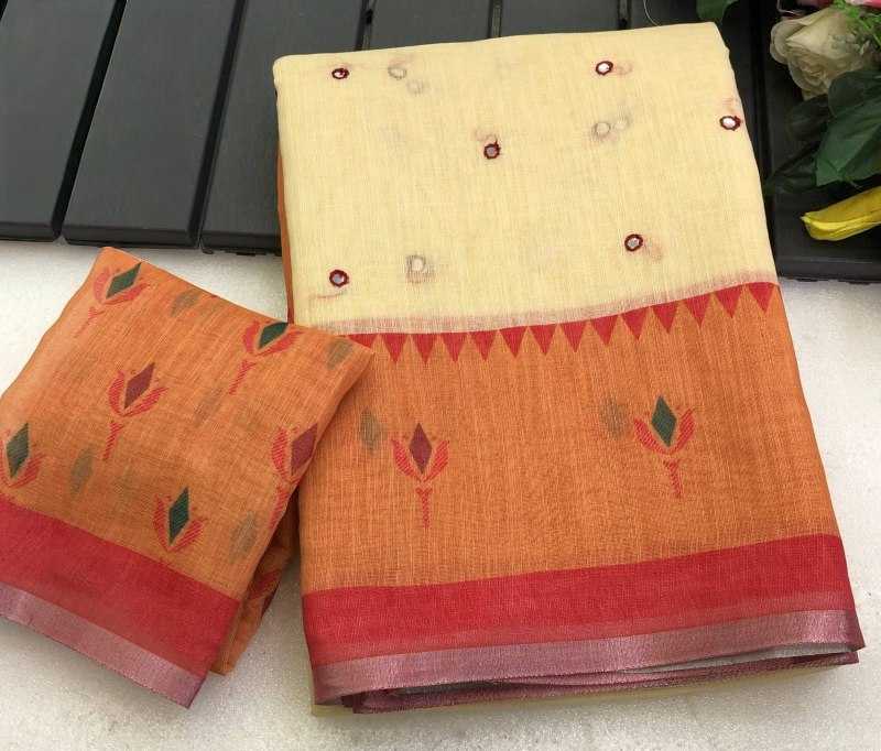 YNF Wholesale Cotton Cotton Linen Sarees  | Surat Manufacturer
