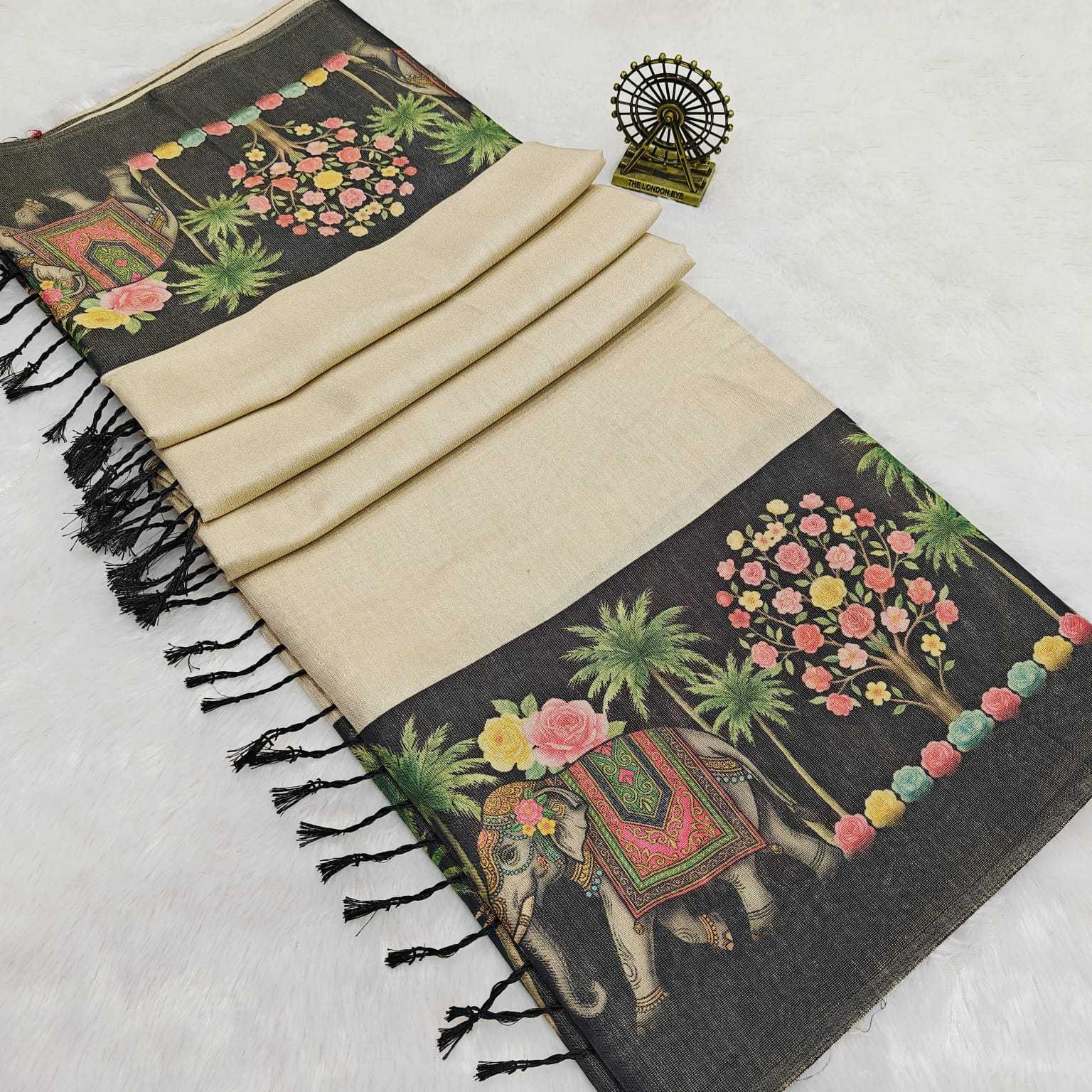 YNF Wholesale Tissue Silk Printed Silk Saree  | Surat Manufacturer