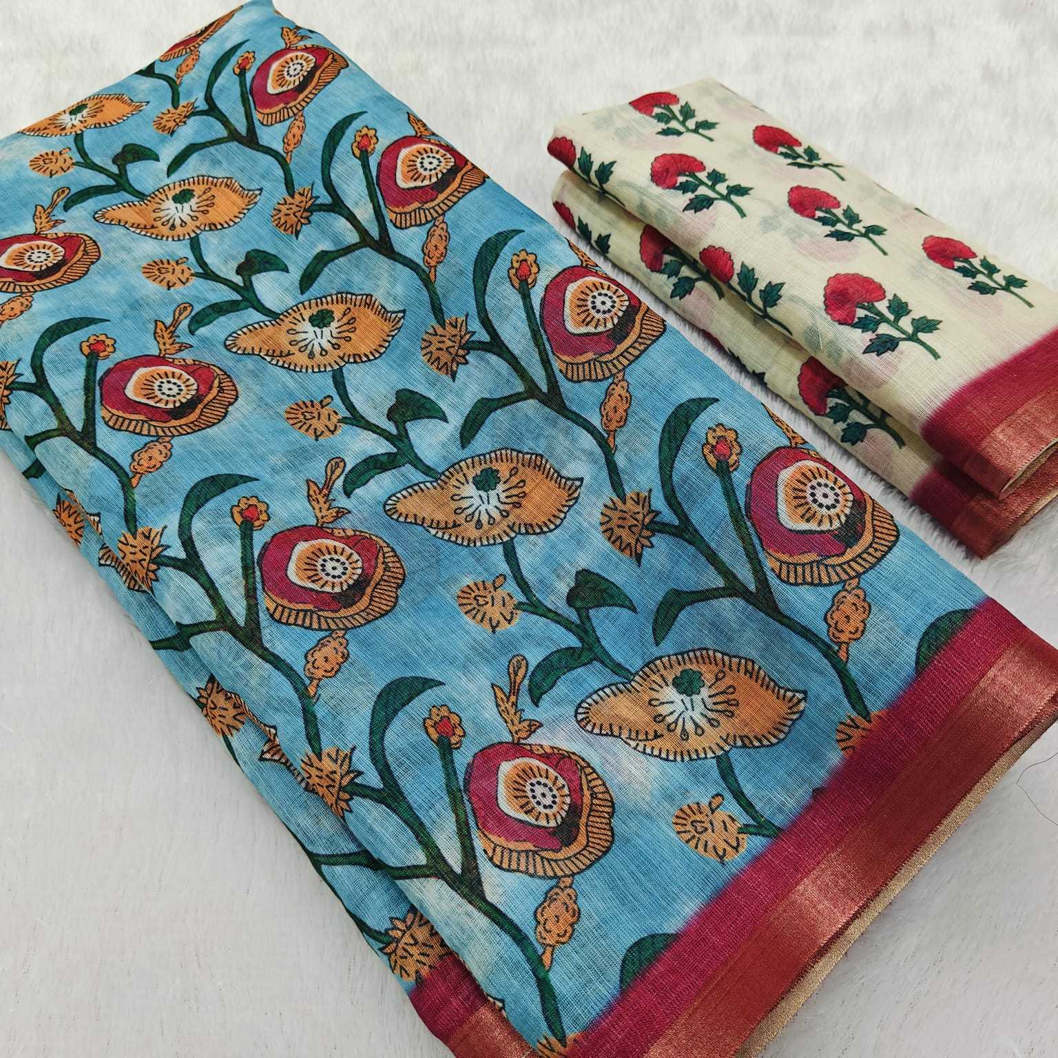 YNF Wholesale Cotton Printed Sarees  | Surat Manufacturer