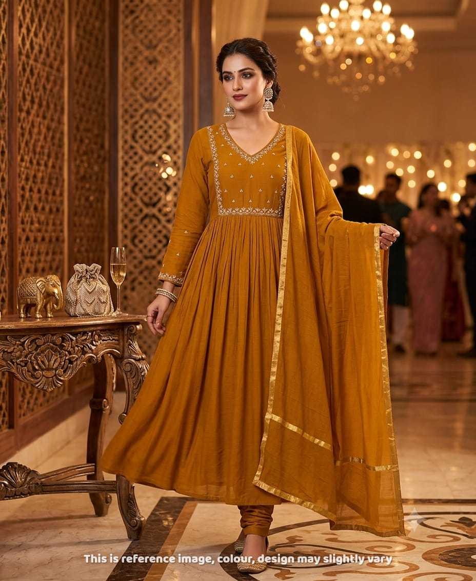 YNF Wholesale Chanderi Soft Designer Kurtis KESH147 Aura | Surat Manufacturer